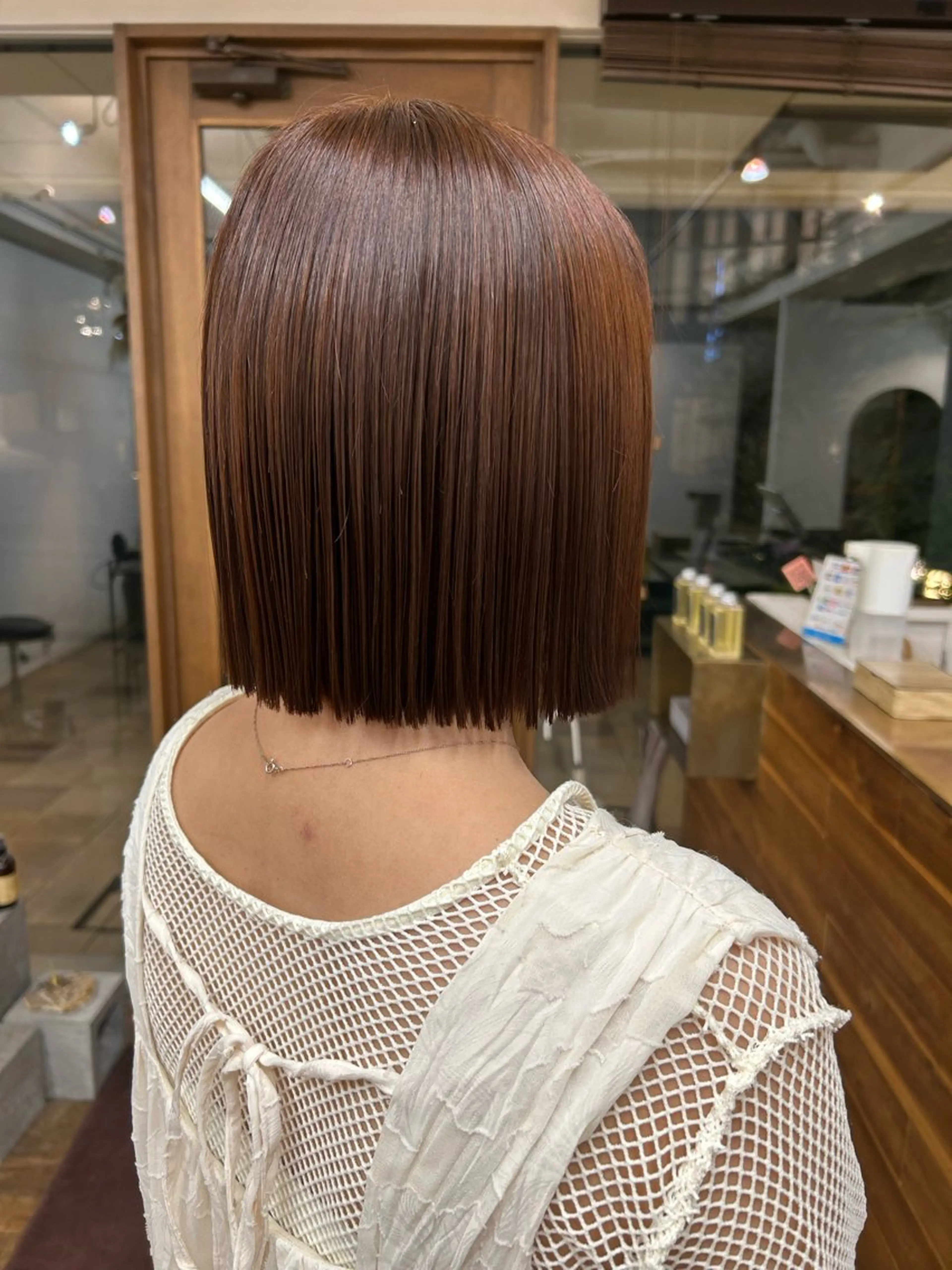 ミディアム カラー ヘアカラー たにおか まなか /大阪/暖色カラーのヘアスタイル