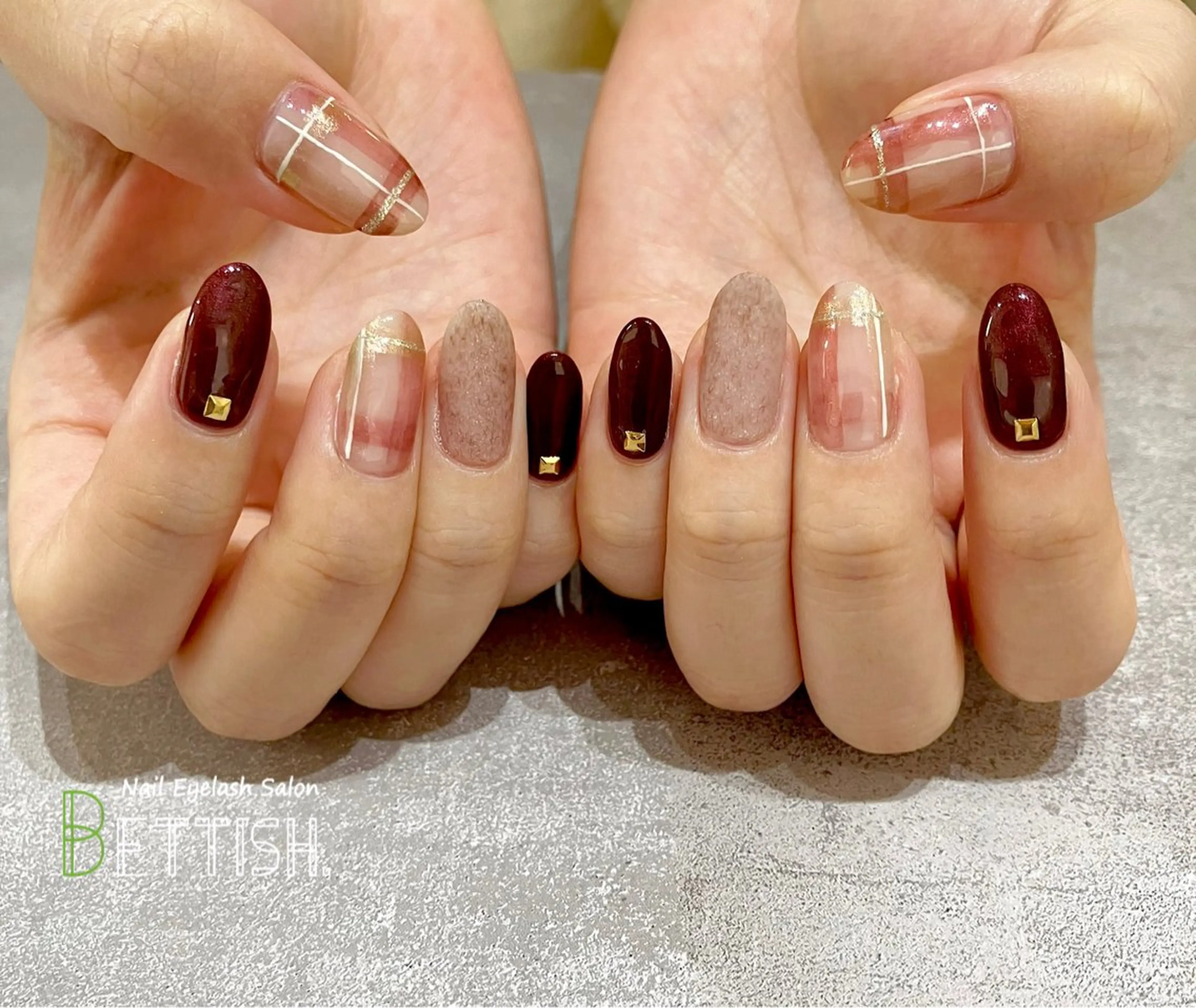 ネイル ボルドー ハンドネイル BETTISH. KUMIKO☺︎︎のネイルデザイン