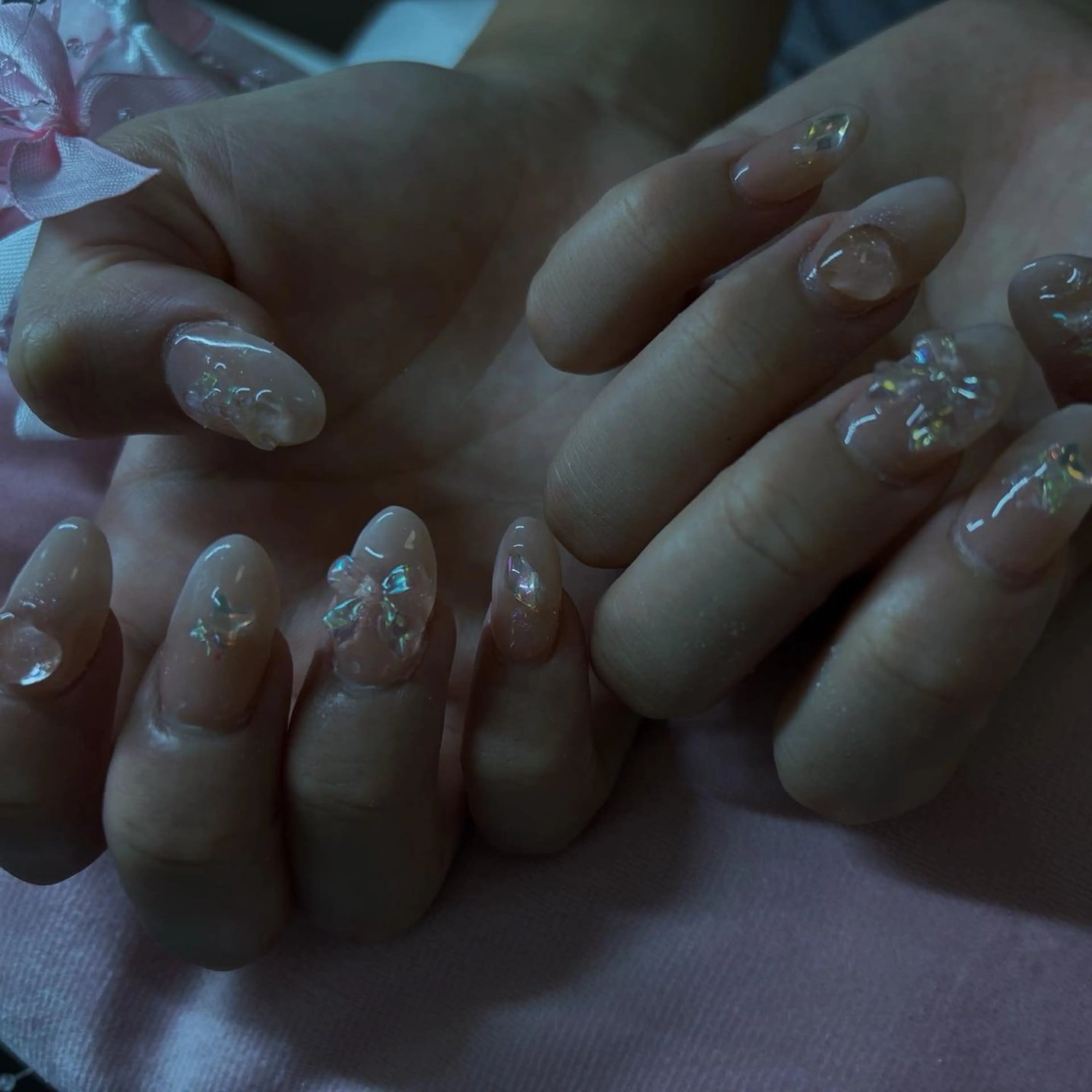 ネイル アートネイル クリアネイル 長さ出し フットネイル グラデーション Vante梅田店所属・vante_aimi .パラジェル取扱店のネイルデザイン