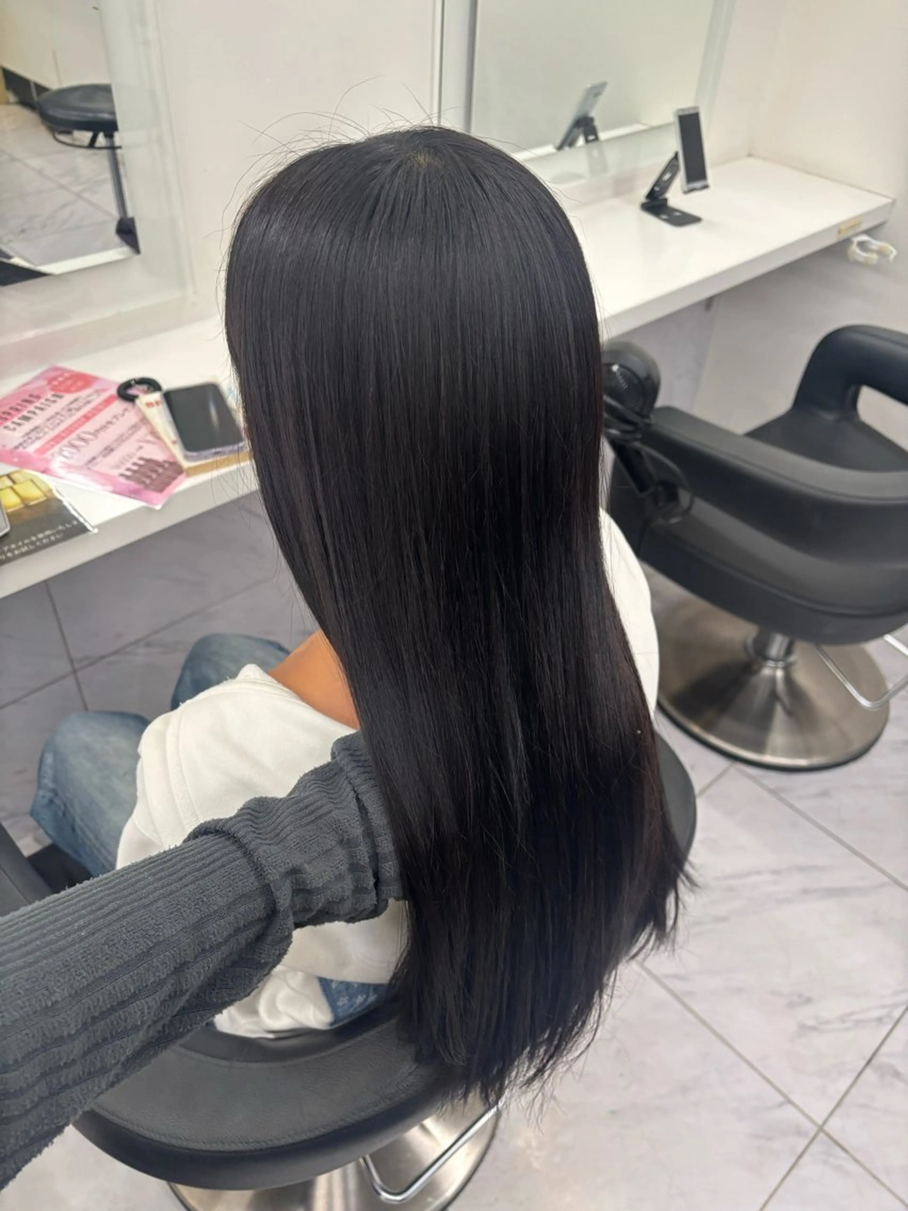 ロング カット ヘアカラー トリートメント 🫧韓国/似合わせ ボブRION🫧のヘアスタイル