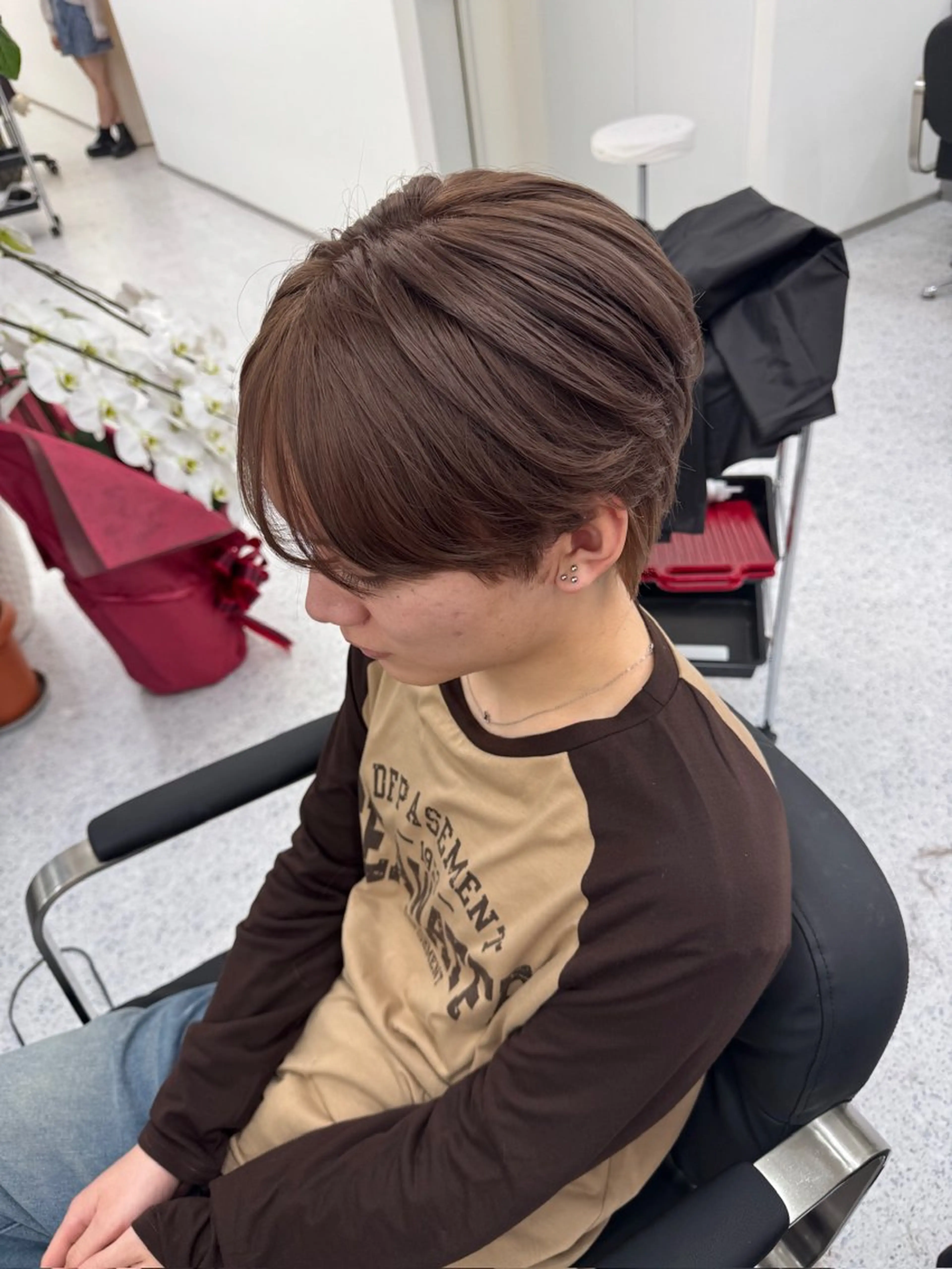 メンズ riah  【リア】所属・瀧優華白髪ぼかし 大人レイヤーのヘアスタイル