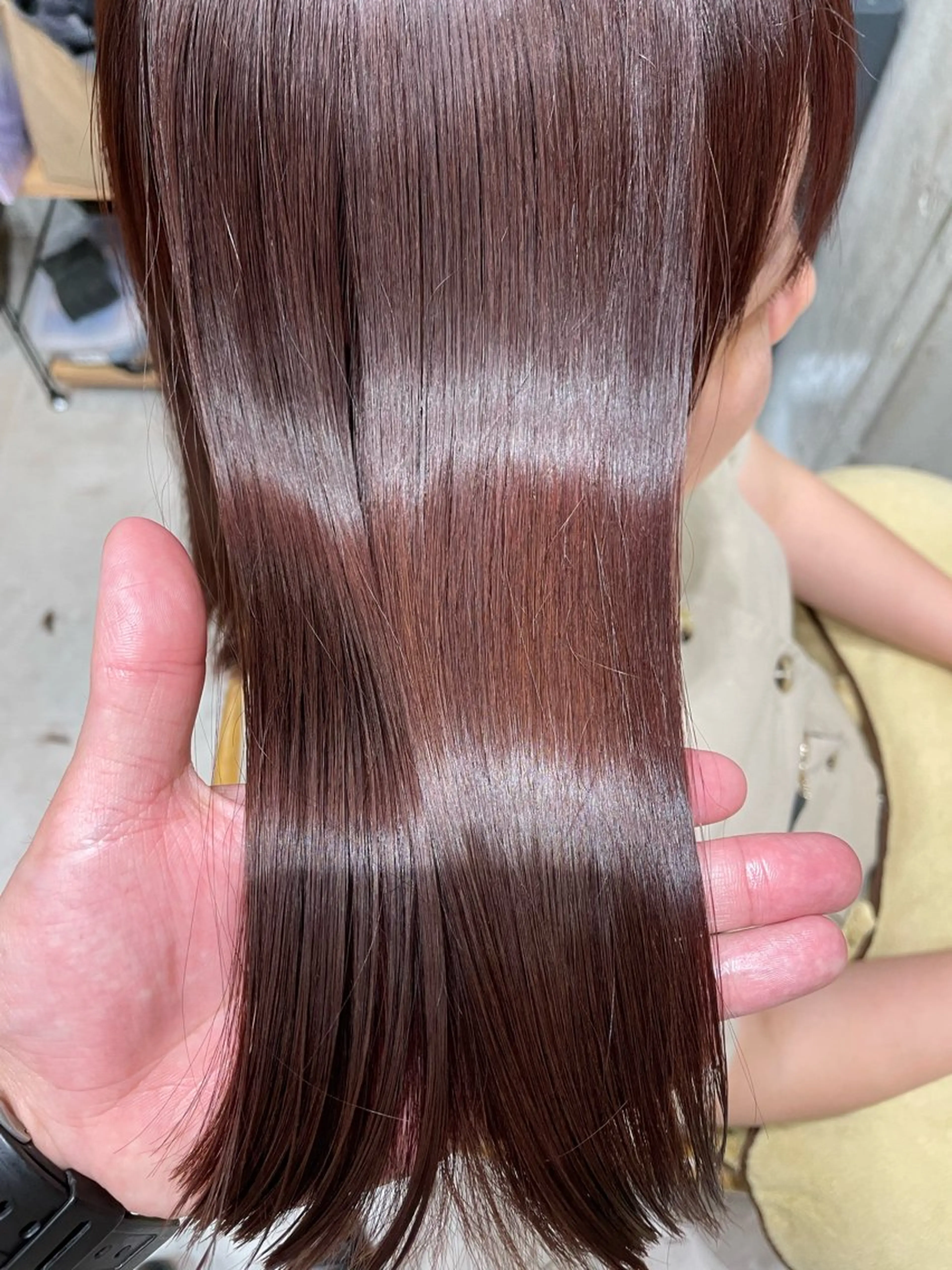 セミロング カラー ベージュカラー ブリーチ ブラウンカラー 透明感カラー ブリーチなしカラー ヘアカラー 堀江将太朗/恵比寿/ メンズカットのヘアスタイル