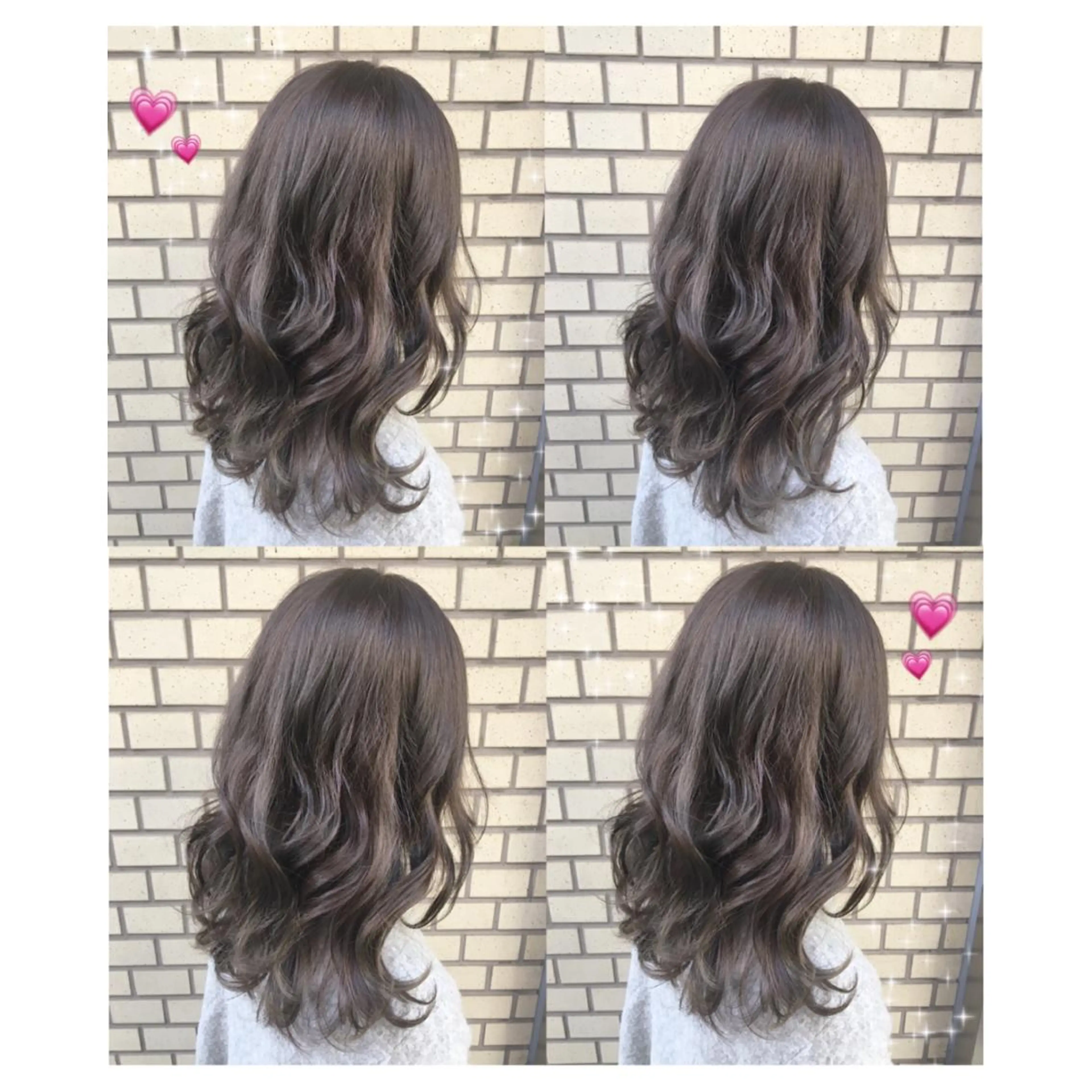 セミロング カラー アディクシーカラー グレージュ 韓国ヘア得意❤︎森澤 悠佳のヘアスタイル