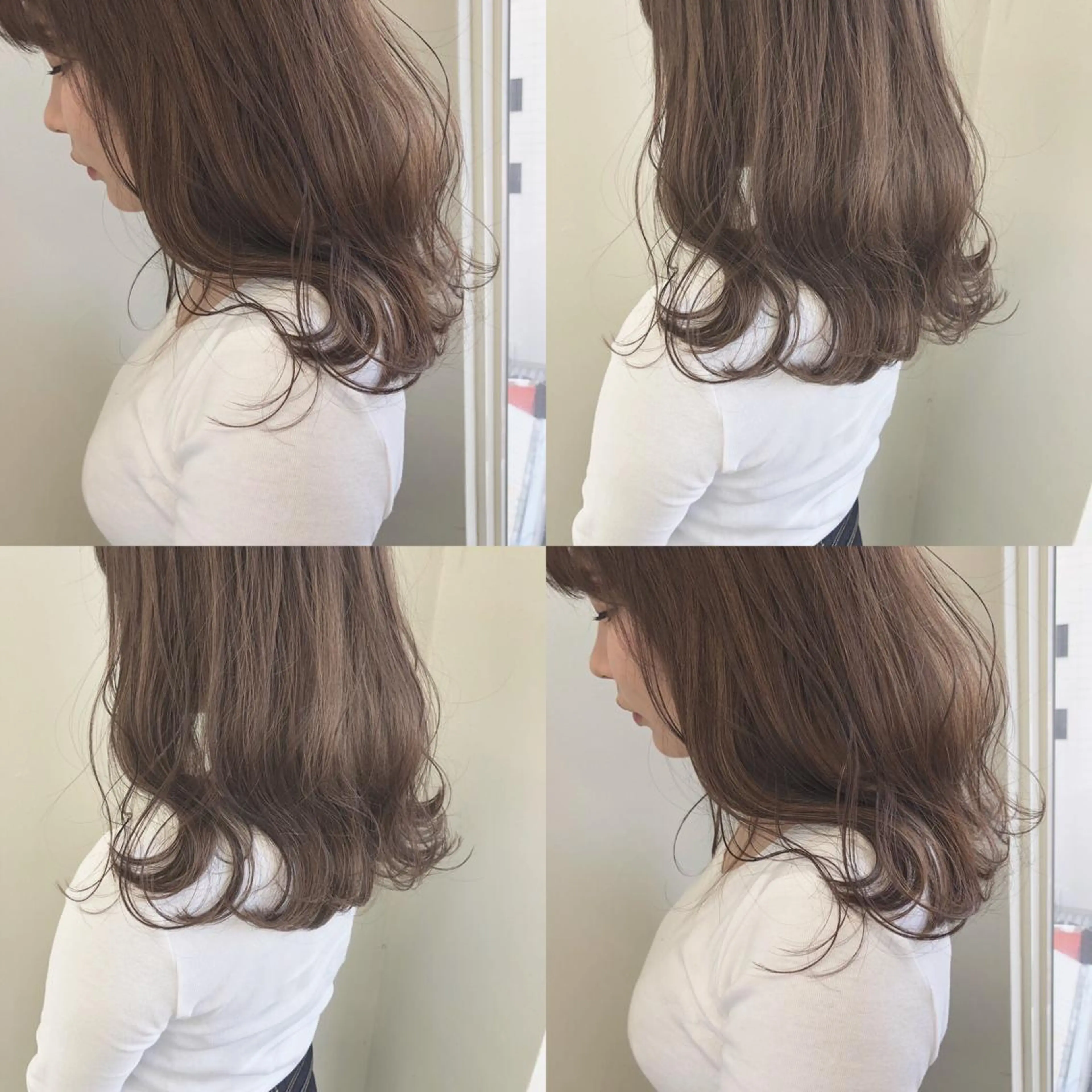 セミロング アッシュ カット ヘアカラー トリートメント 小澤大輔 YOLO hairのヘアスタイル