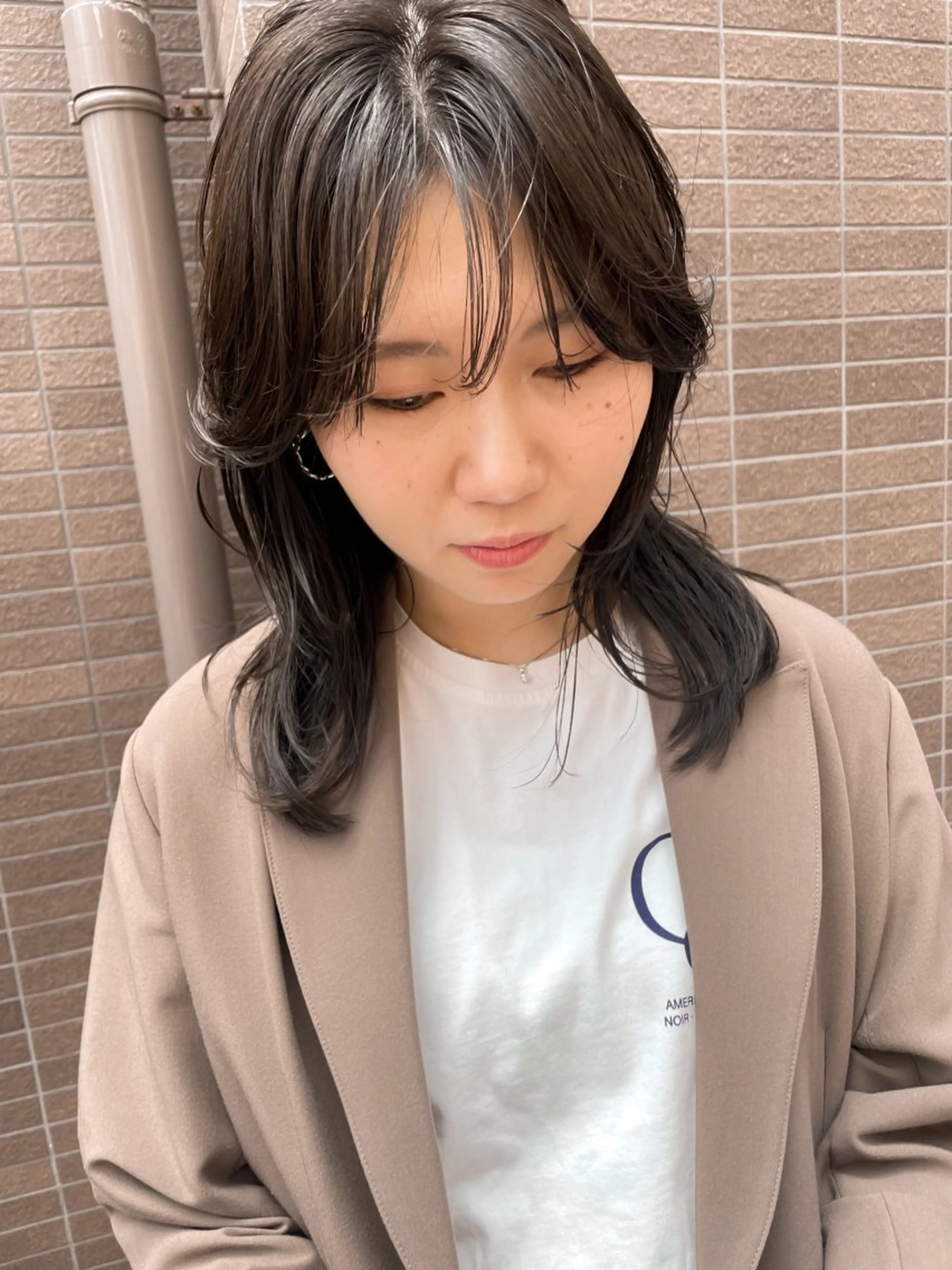 ミディアム カラー カット ヘアカラー トリートメント 関 京磨のヘアスタイル