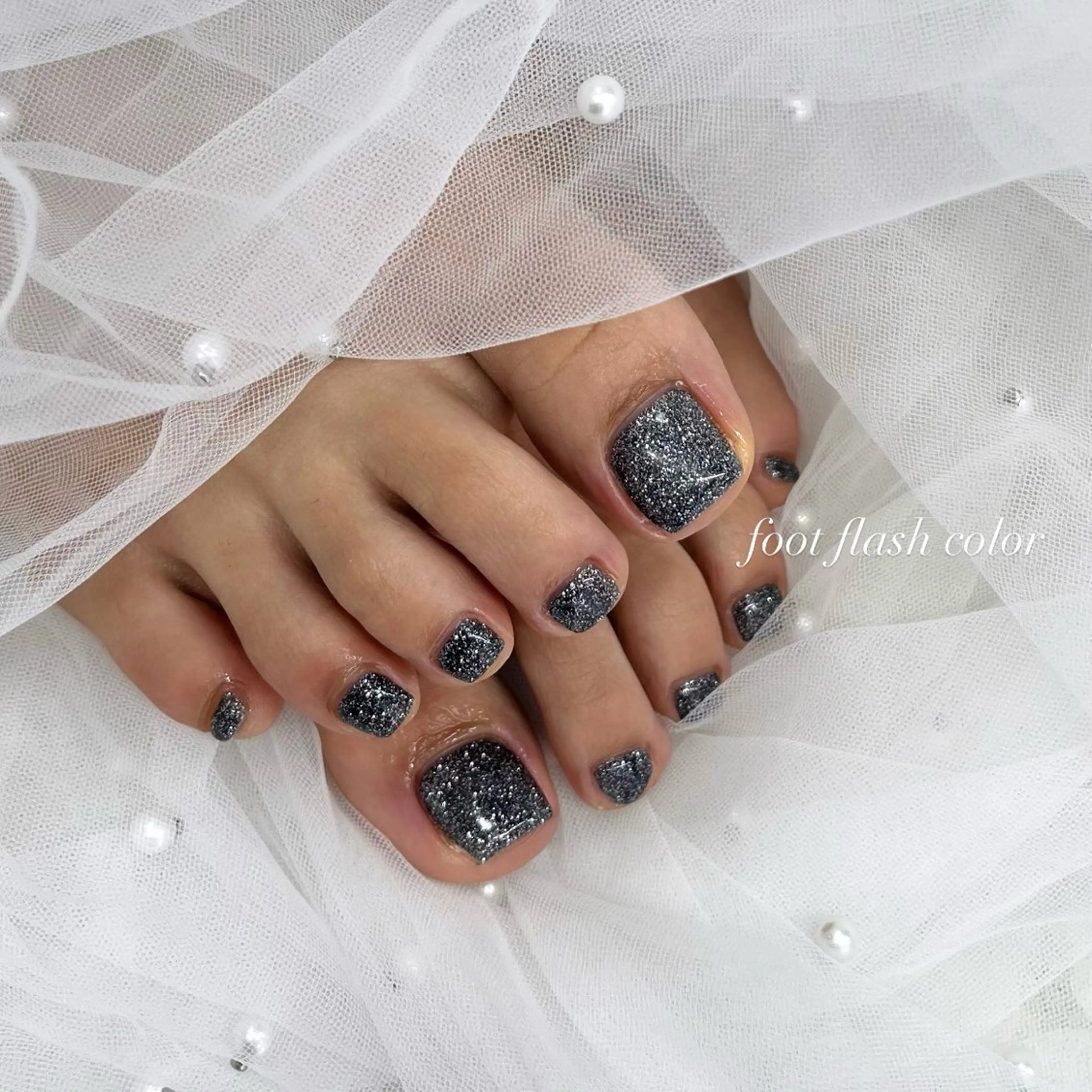 ネイル フラッシュネイル フットネイル Blanche mimi所属・Blanche mimi.u_aのネイルデザイン