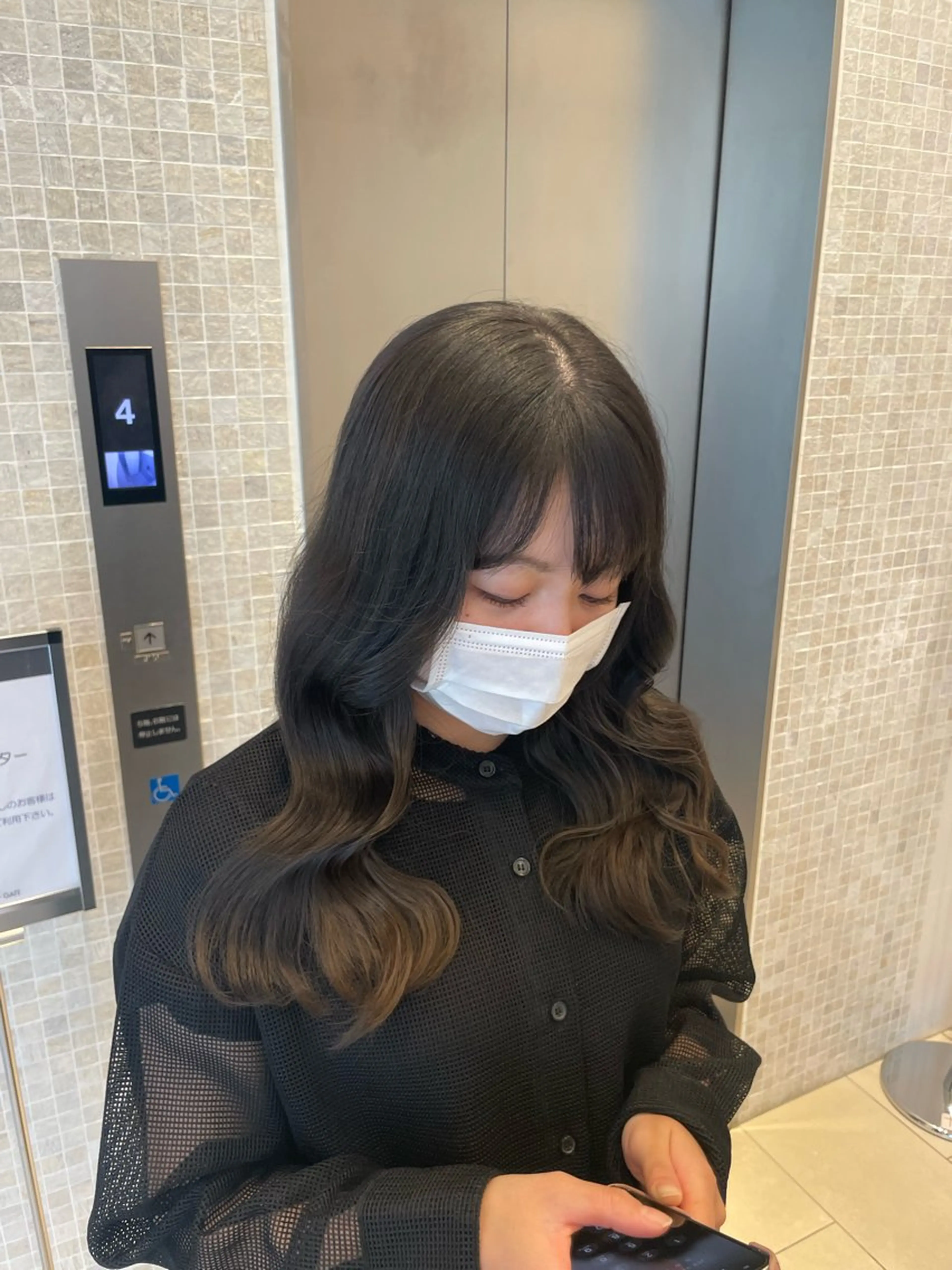 セミロング ヘアカラー トリートメント 梅田 /透明感カラー 🤍narumiのヘアスタイル