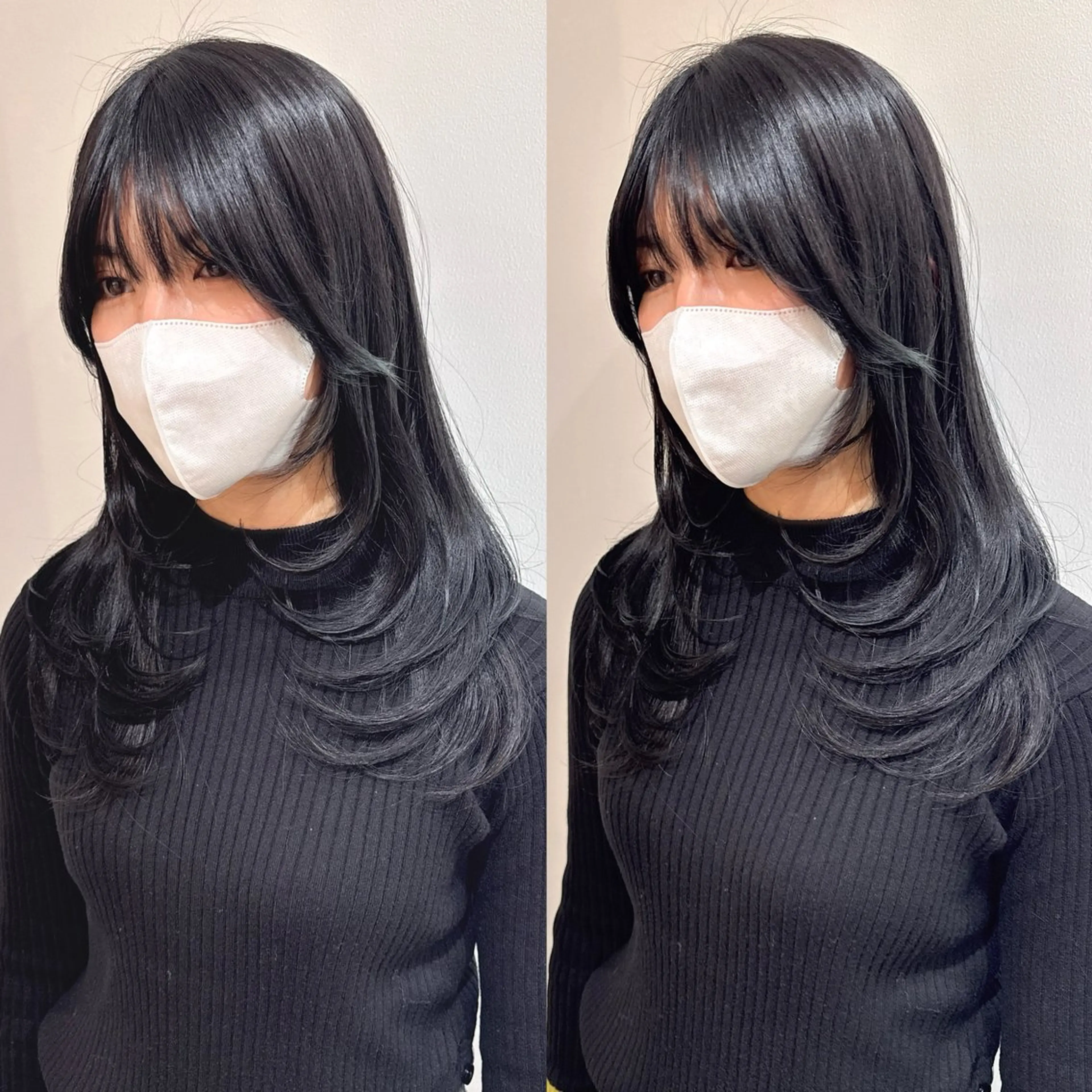 セミロング レイヤーカット 森 隆秀/韓国ヘアのヘアスタイル