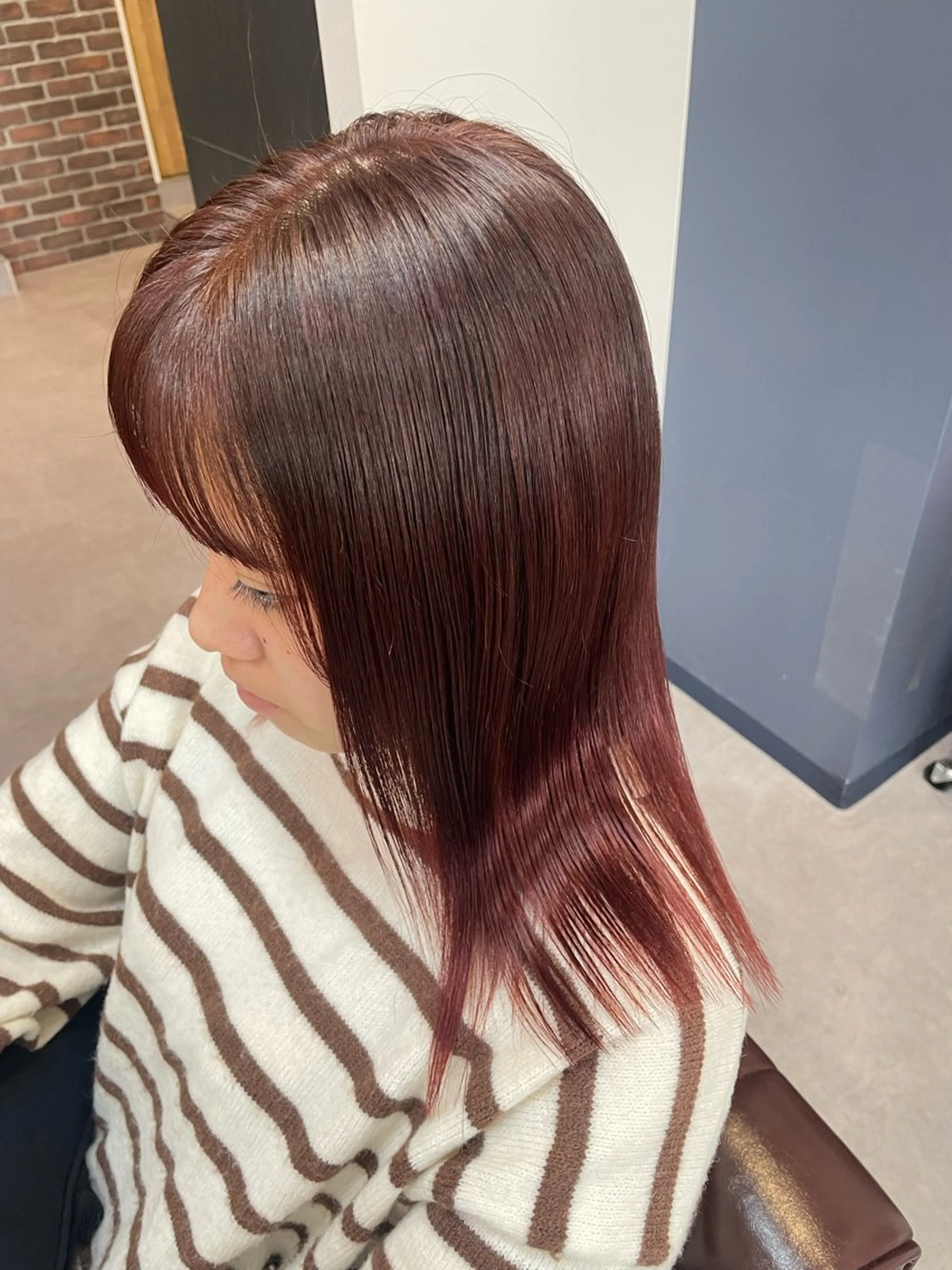 ミディアム カット ヘアカラー トリートメント 原 麻耶のヘアスタイル