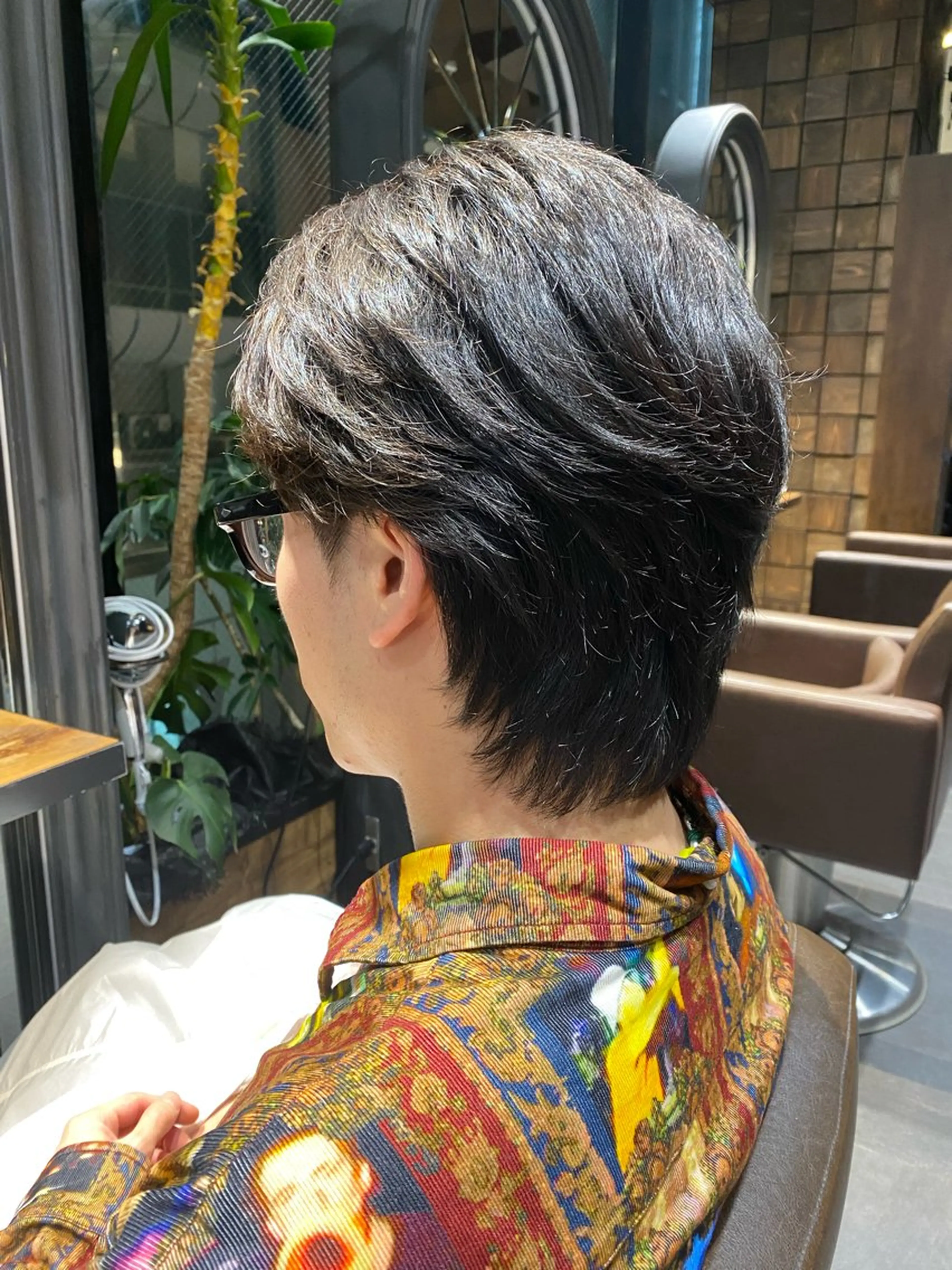 ショート パーマ メンズ マッシュウルフ マッシュ メンズウルフカット くせ毛 ウルフカット カット 韓国ヘア/銀座/艶髪 /MINX/ウチダのヘアスタイル