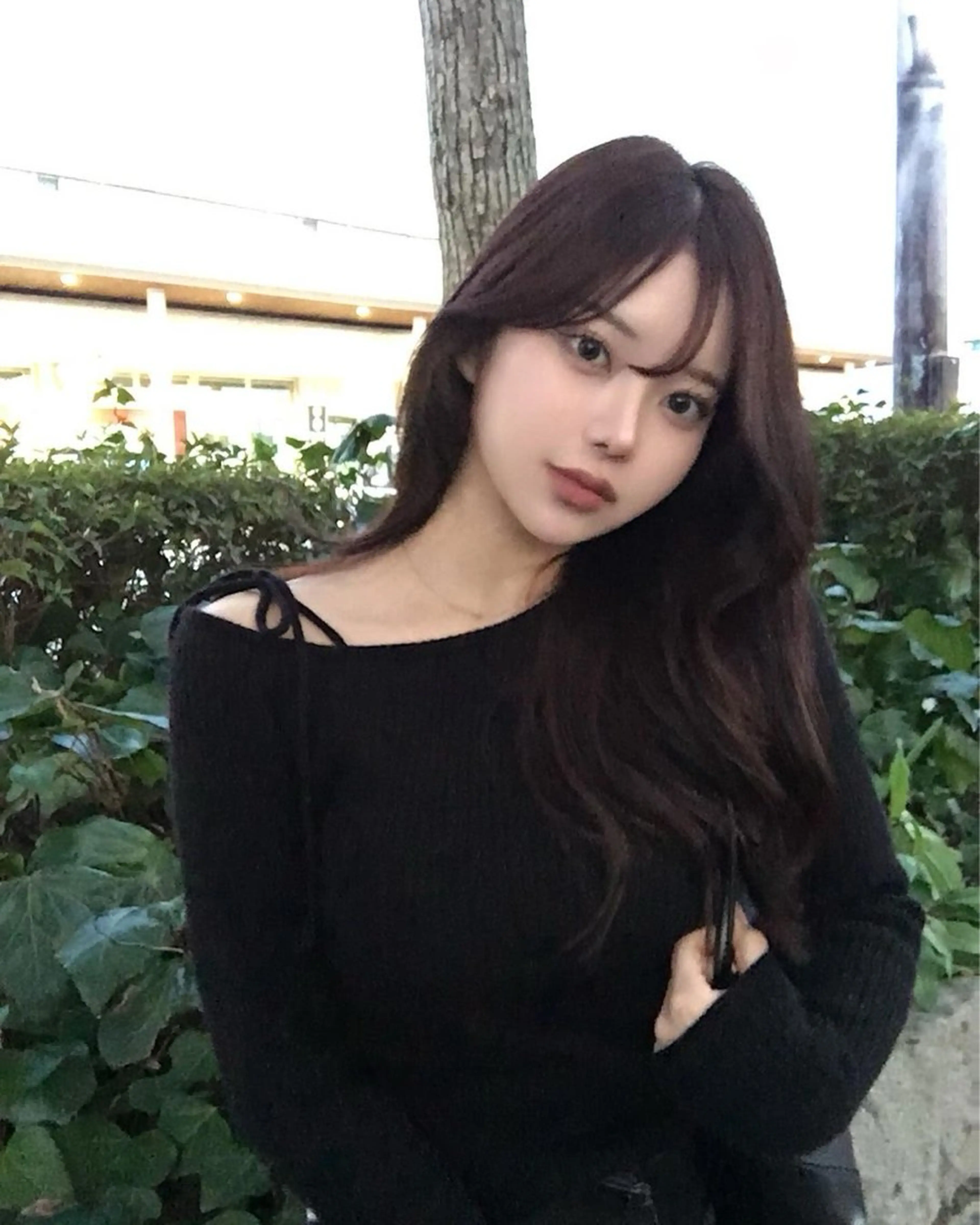 ロング カラー カット ヘアカラー トリートメント 莉乃/縮毛矯正/髪質 改善/艶カラーのヘアスタイル