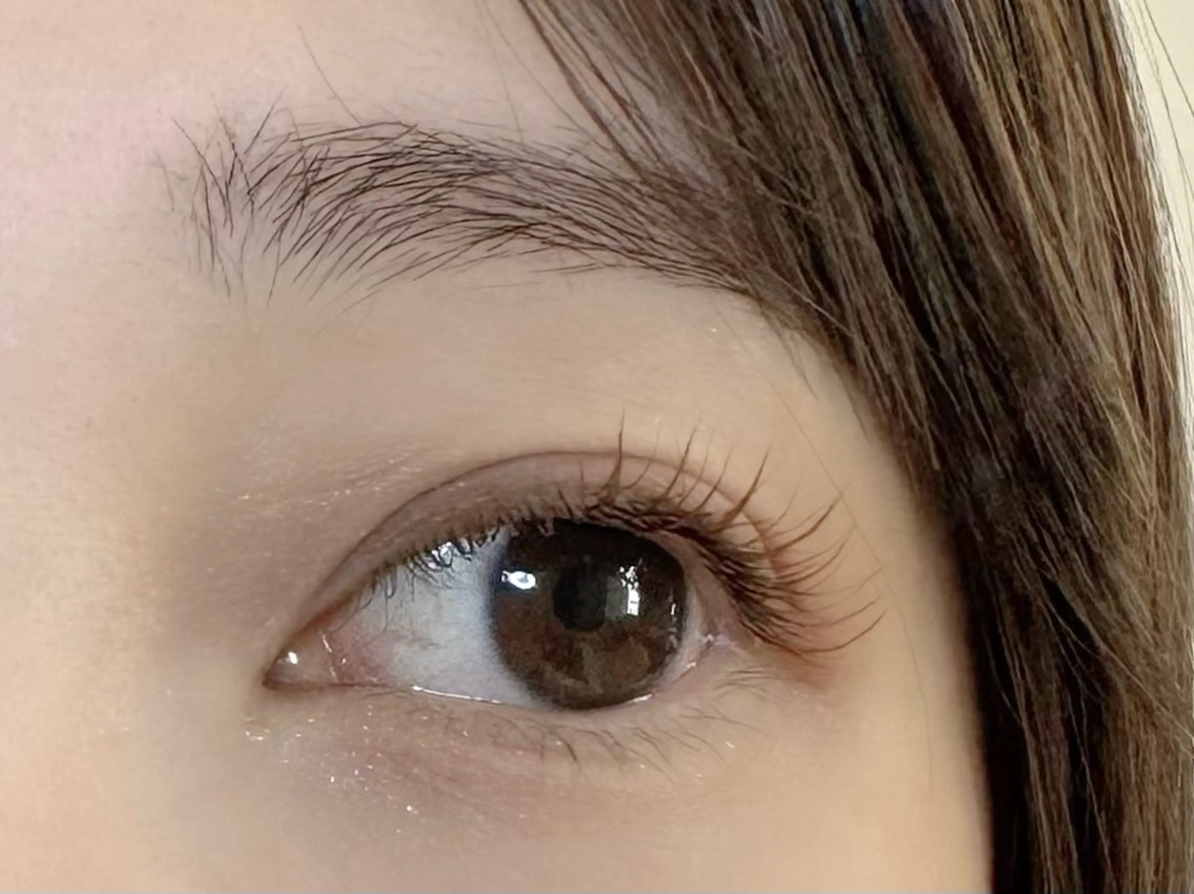 ブラウンエクステ100本の写真