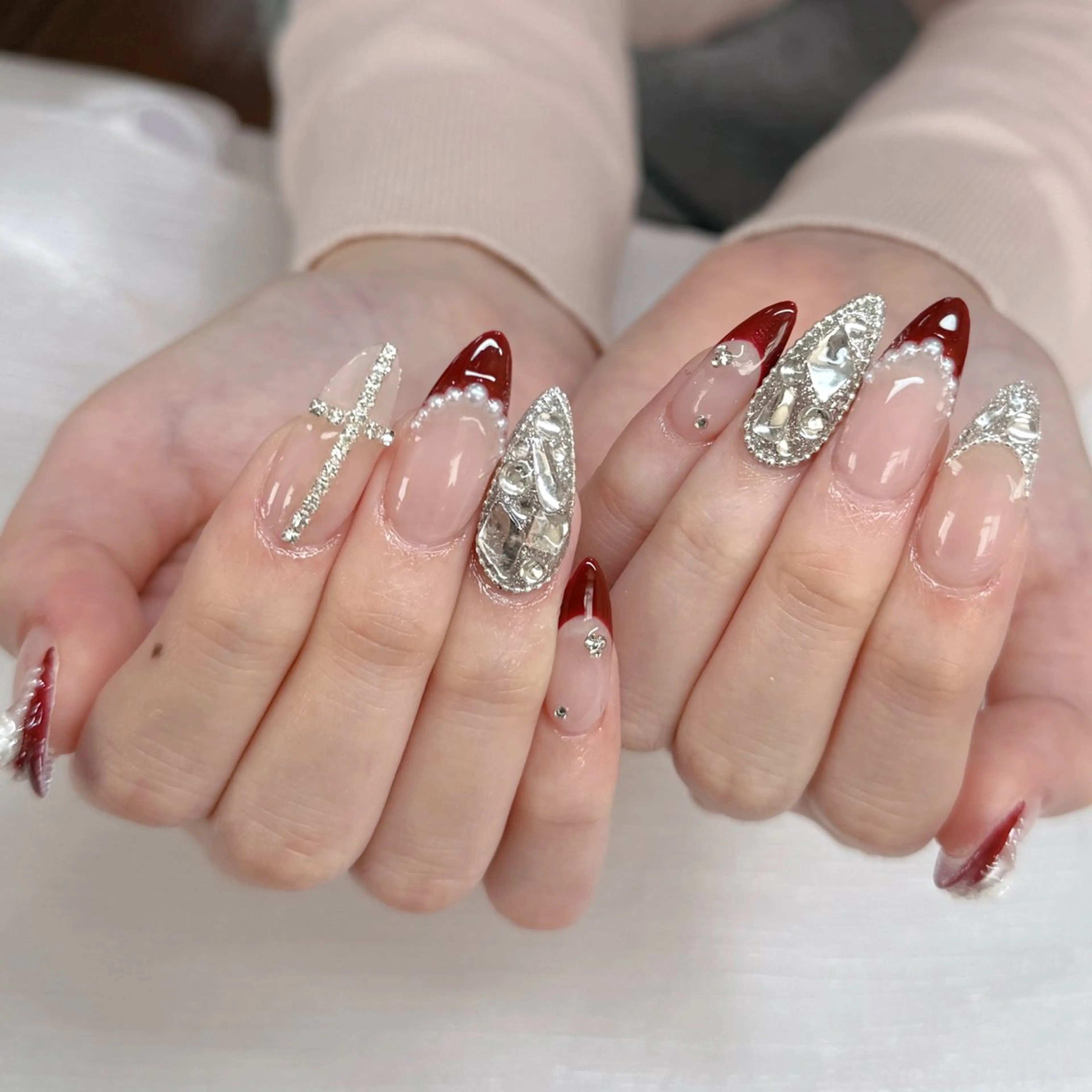 ネイル アートネイル ジェルネイル ロングネイル 持ち込み シンプルネイル ハンドネイル Lucky Nail Salon所属・Lucky Nail Salonのネイルデザイン