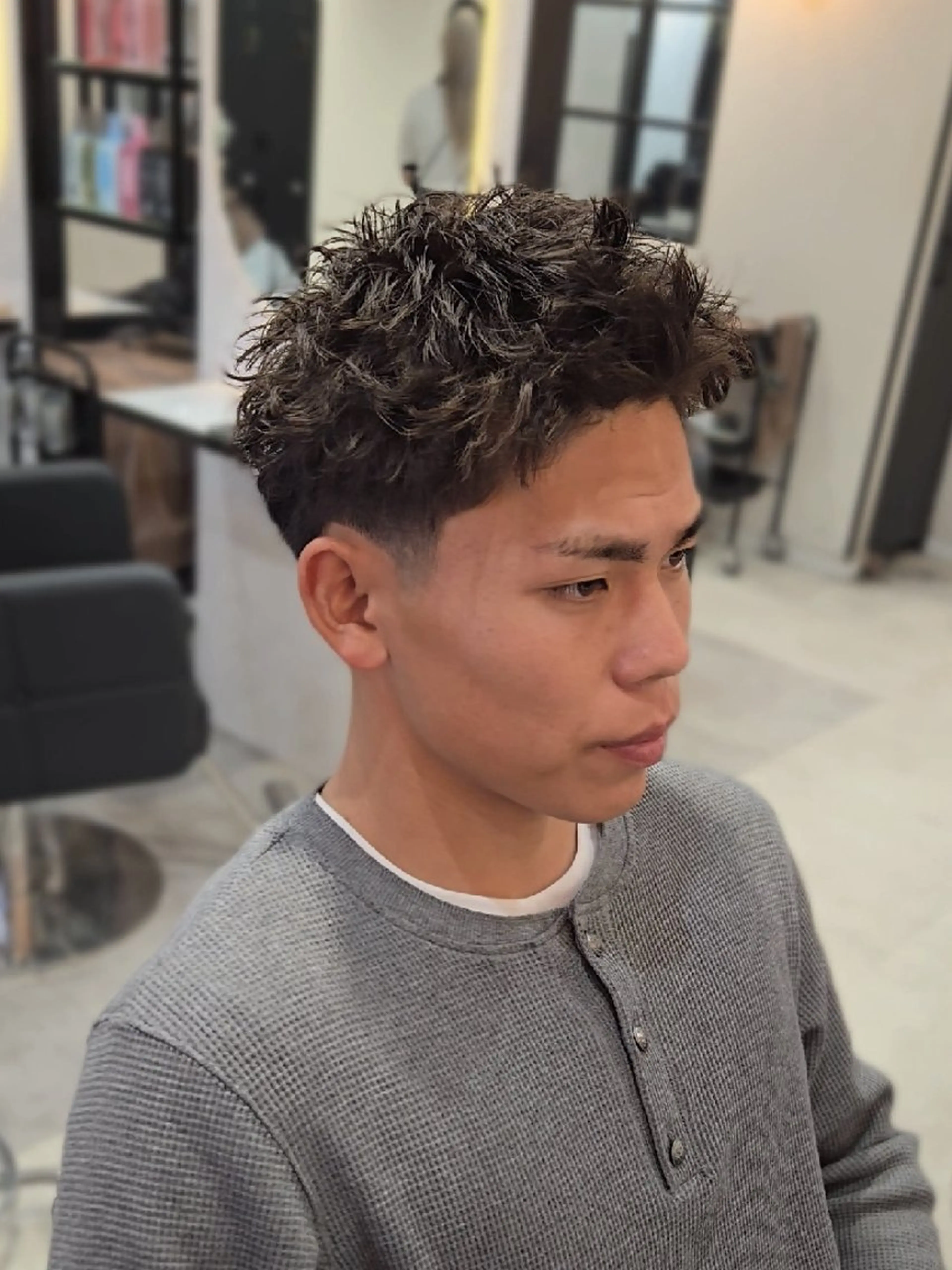 メンズ ショート パーマ フェードカット メンズパーマ 刈り上げ カット パーマ ヘアセット Lapis 名古屋駅前店所属・LEN名古屋/パーマ 海外ヘア/メンズ特化のヘアスタイル