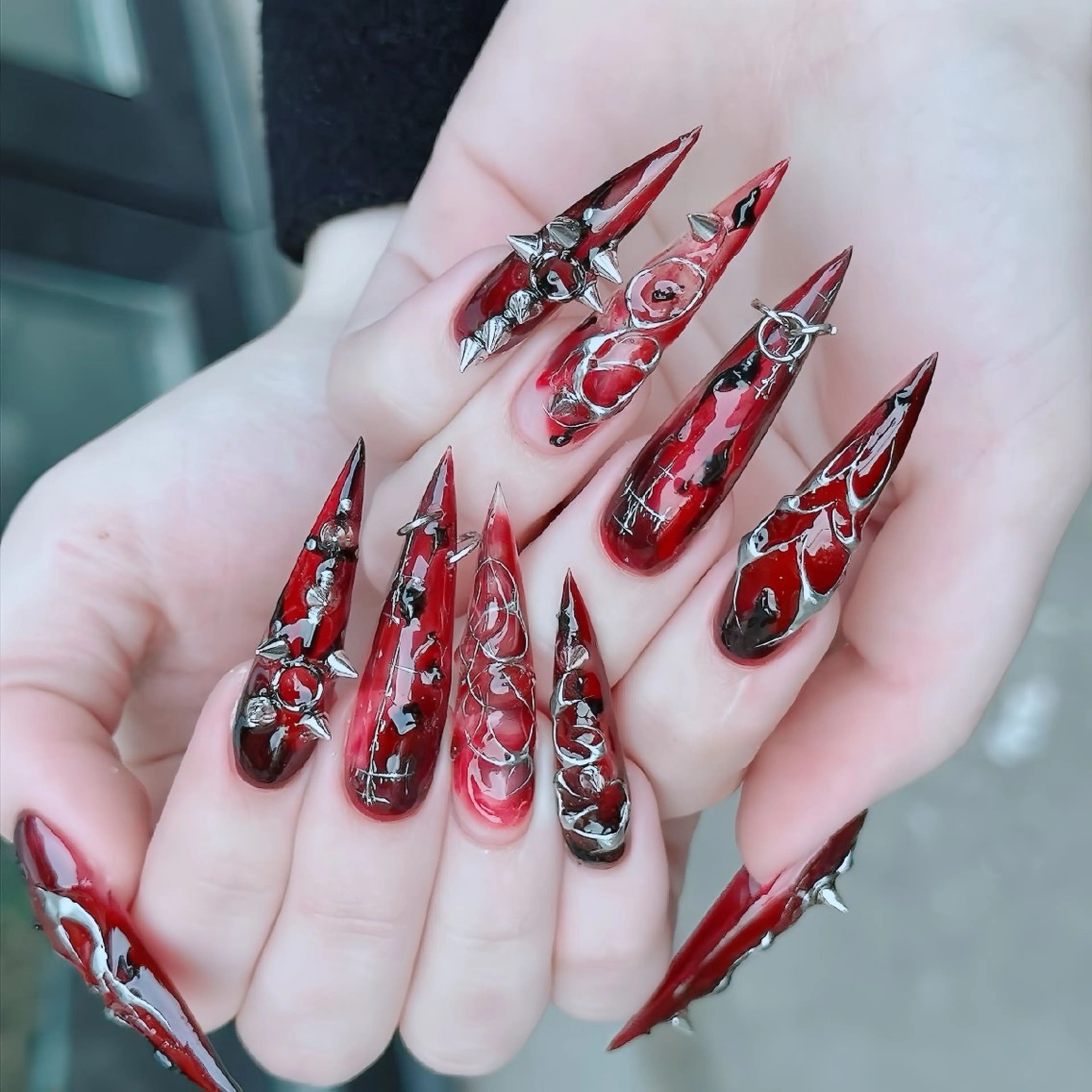 ネイル チークネイル 桜ネイル フレンチネイル ジェルネイル ガラスフレンチ ハンドネイル Rin Nail 新大久保店のネイルデザイン