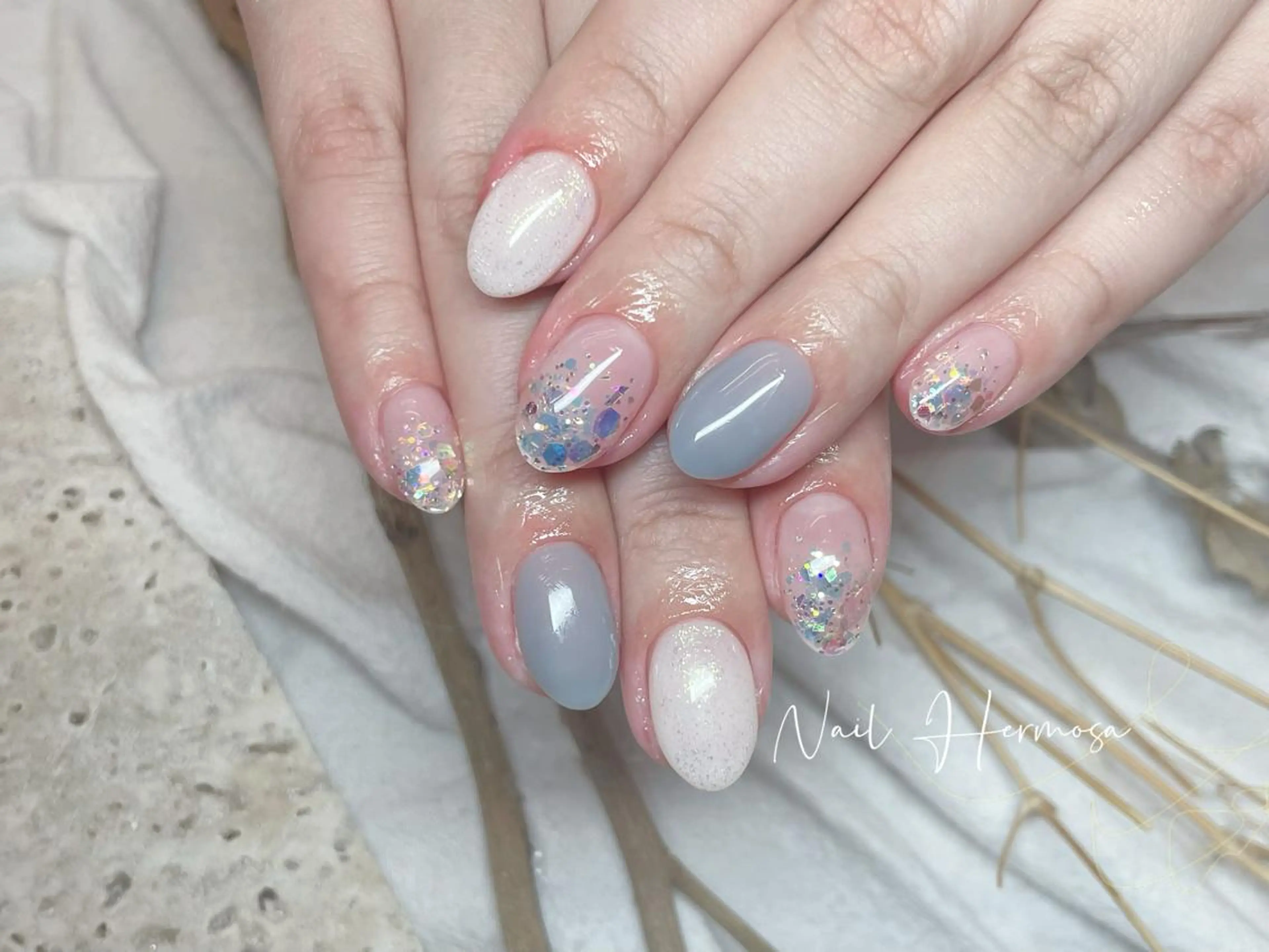 ネイル 長さ出し フラッシュネイル フットネイル ジェルネイル マグネットネイル ハンドネイル ネイル エルモサのネイルデザイン