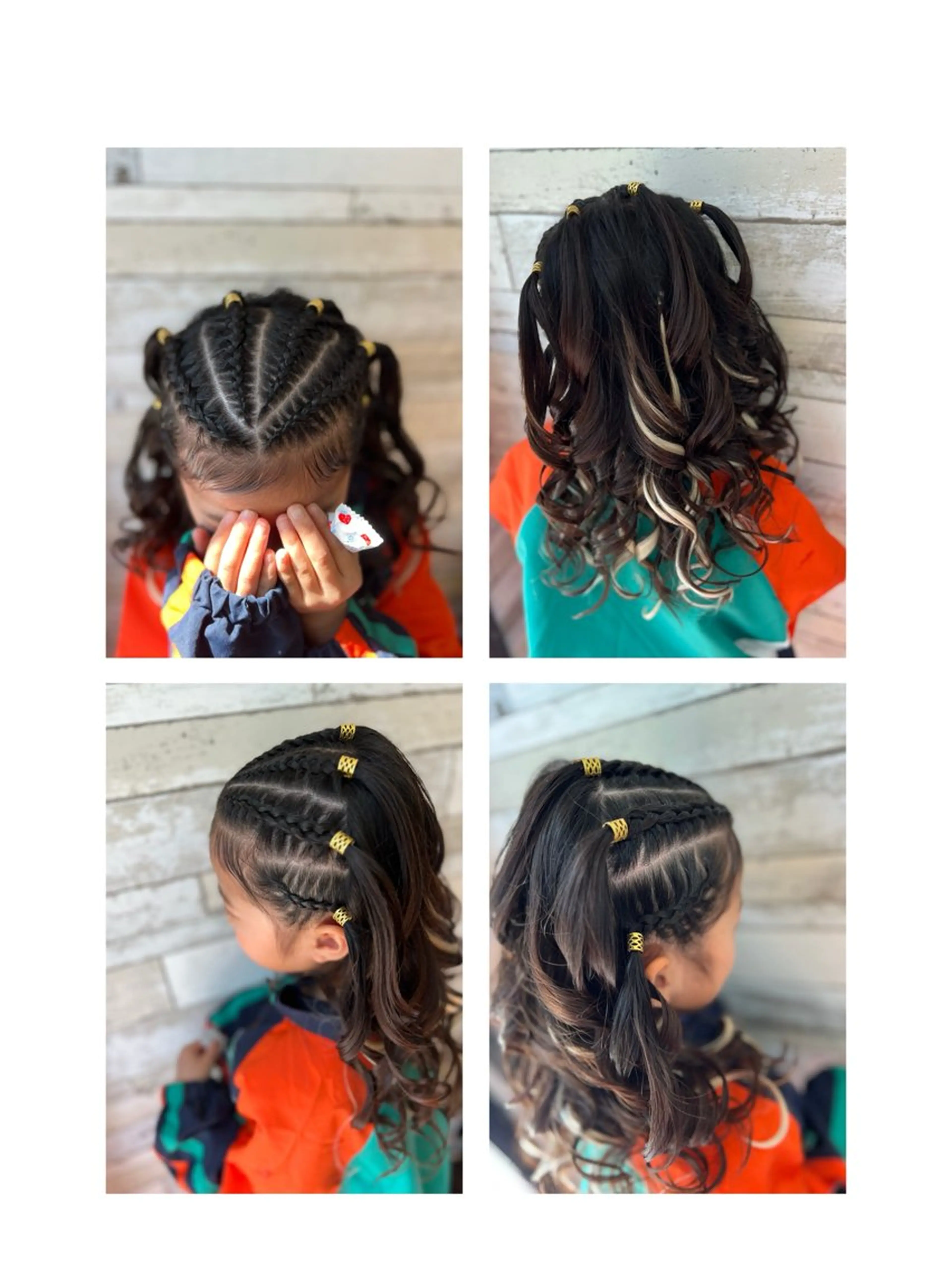 ロング エクステ ハイライト B-W ⭐️REIKOのヘアスタイル