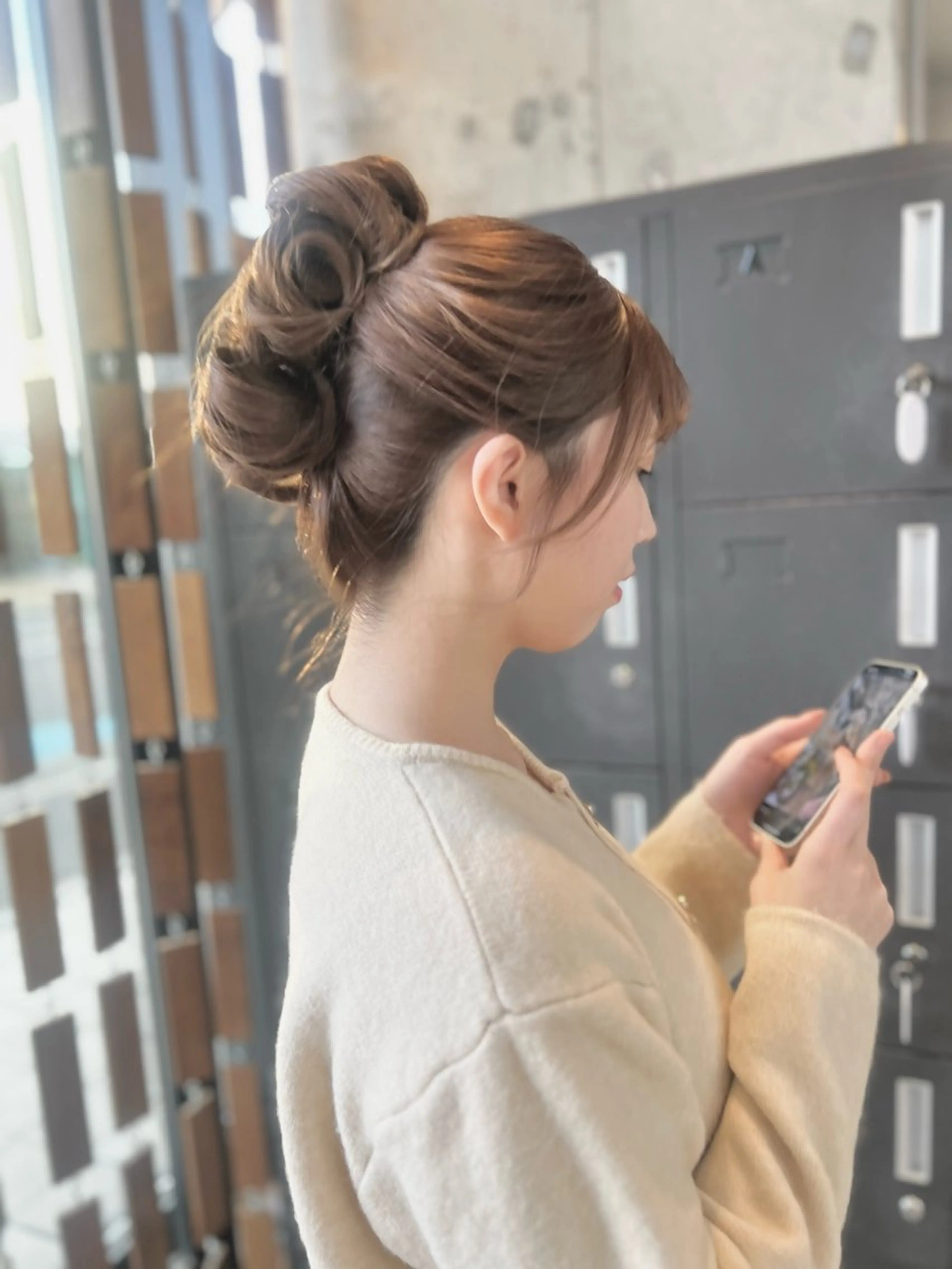 ヘアアレンジ ヘアカラー ヘアセット 🎀Lolonois 池田店🎀佐藤百奈美のヘアスタイル