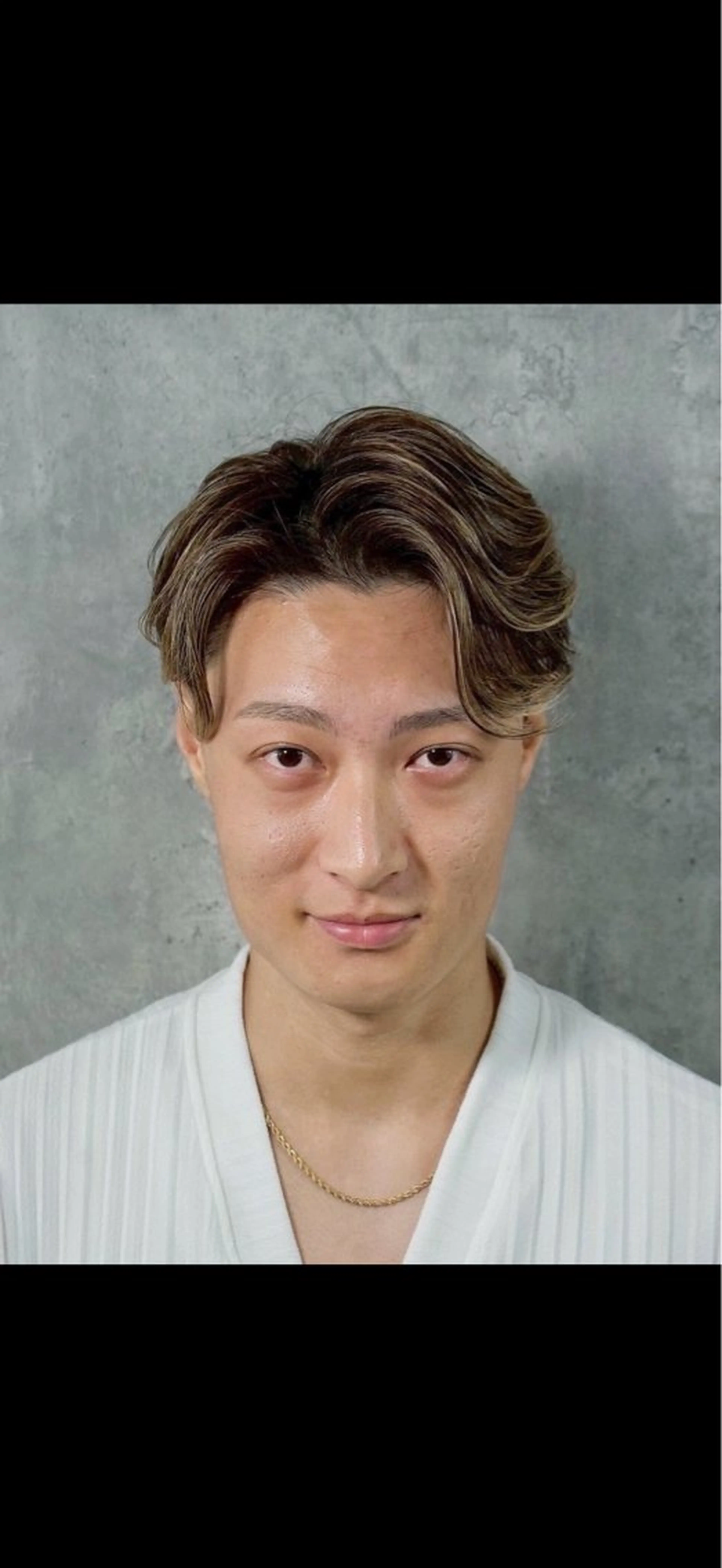 ミディアム パーマ ヒロ銀座名駅西口 長尾 匡起のヘアスタイル