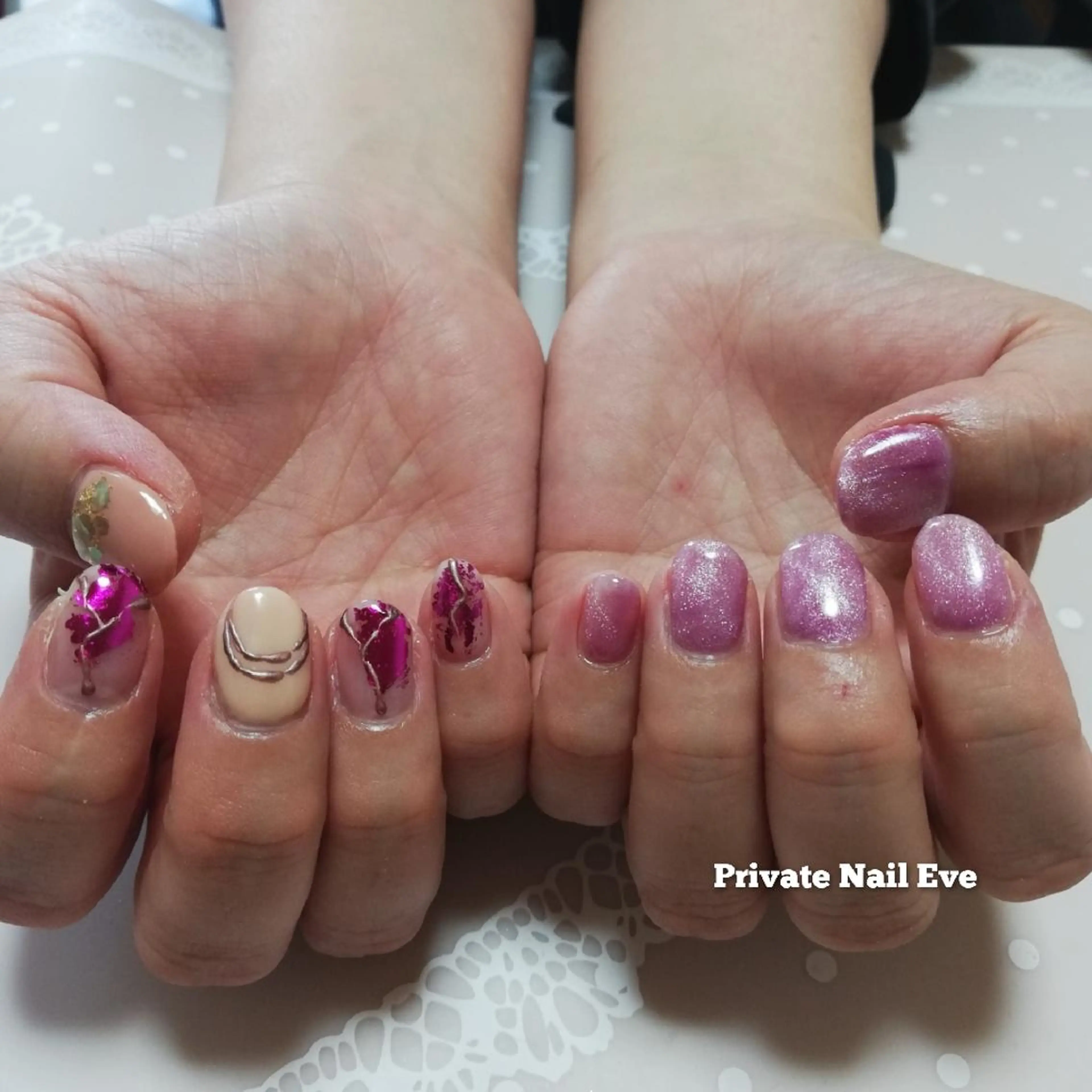 ネイル マグネットネイル ニュアンスネイル ネイル junkoのネイルデザイン