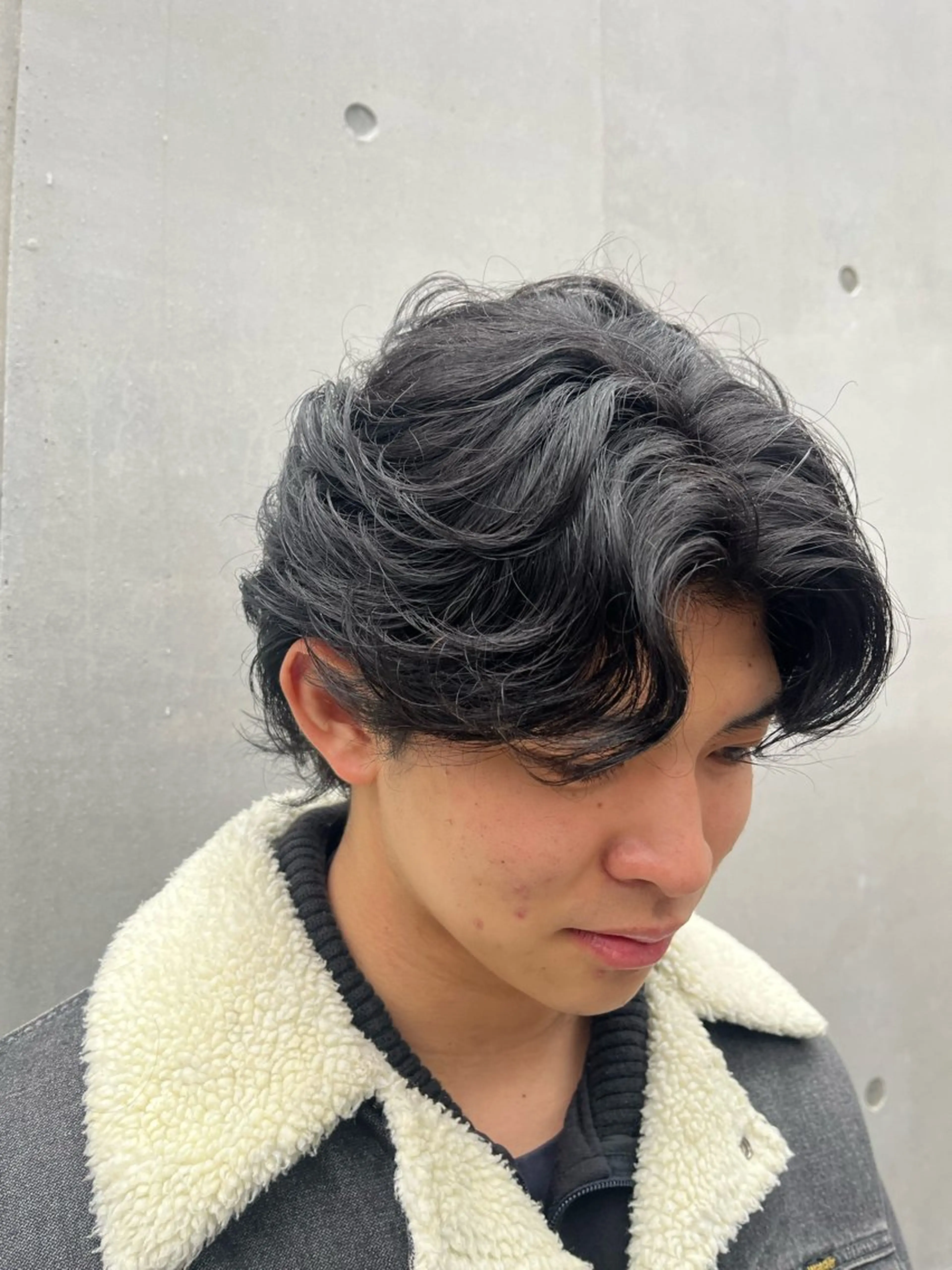 ミディアム メンズ だいじゅ/パーマ/ メンズカット/カラーのヘアスタイル