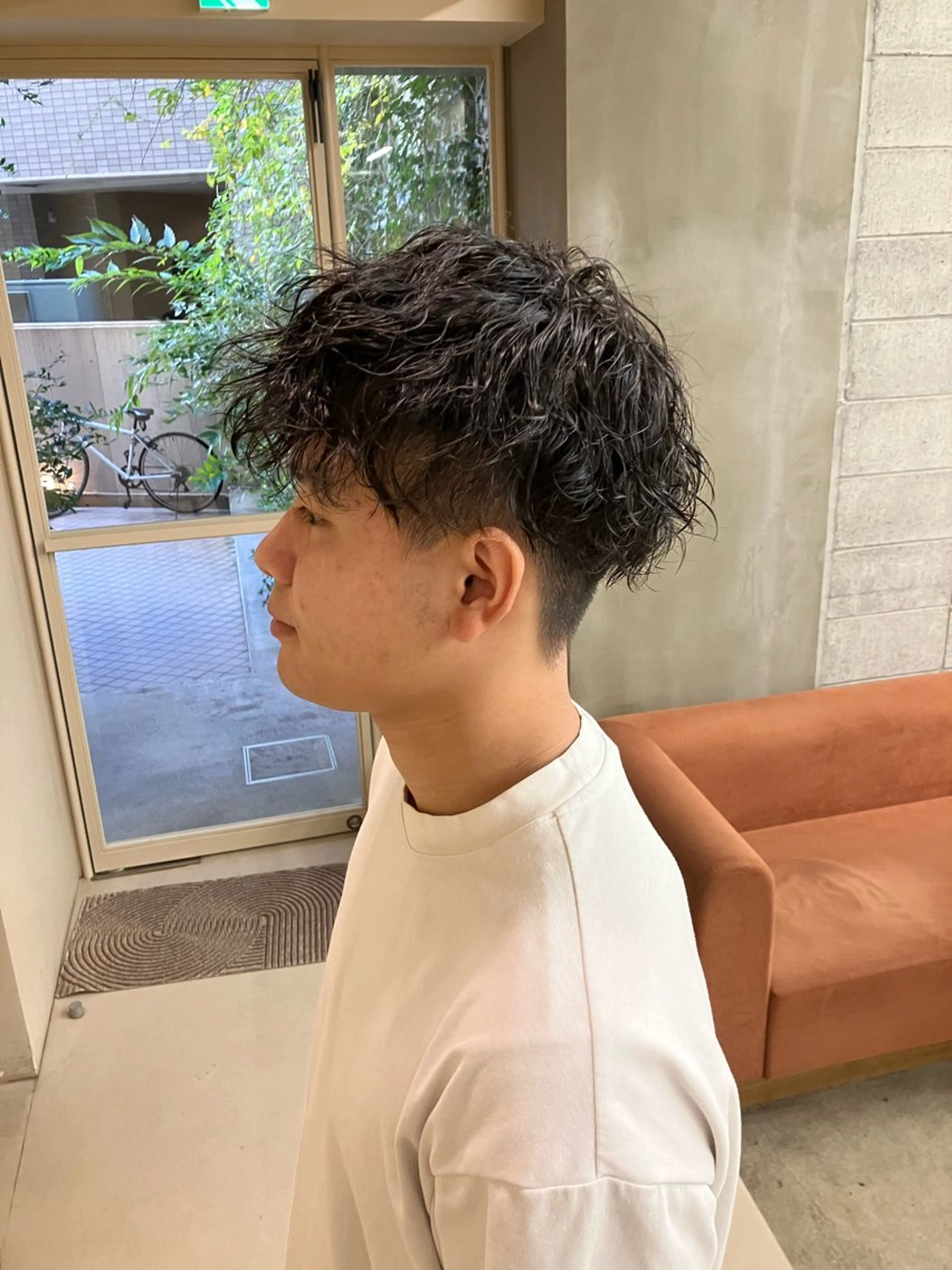 パーマ メンズ カット パーマ トリートメント メンズパーマ/ 岩本遼のヘアスタイル