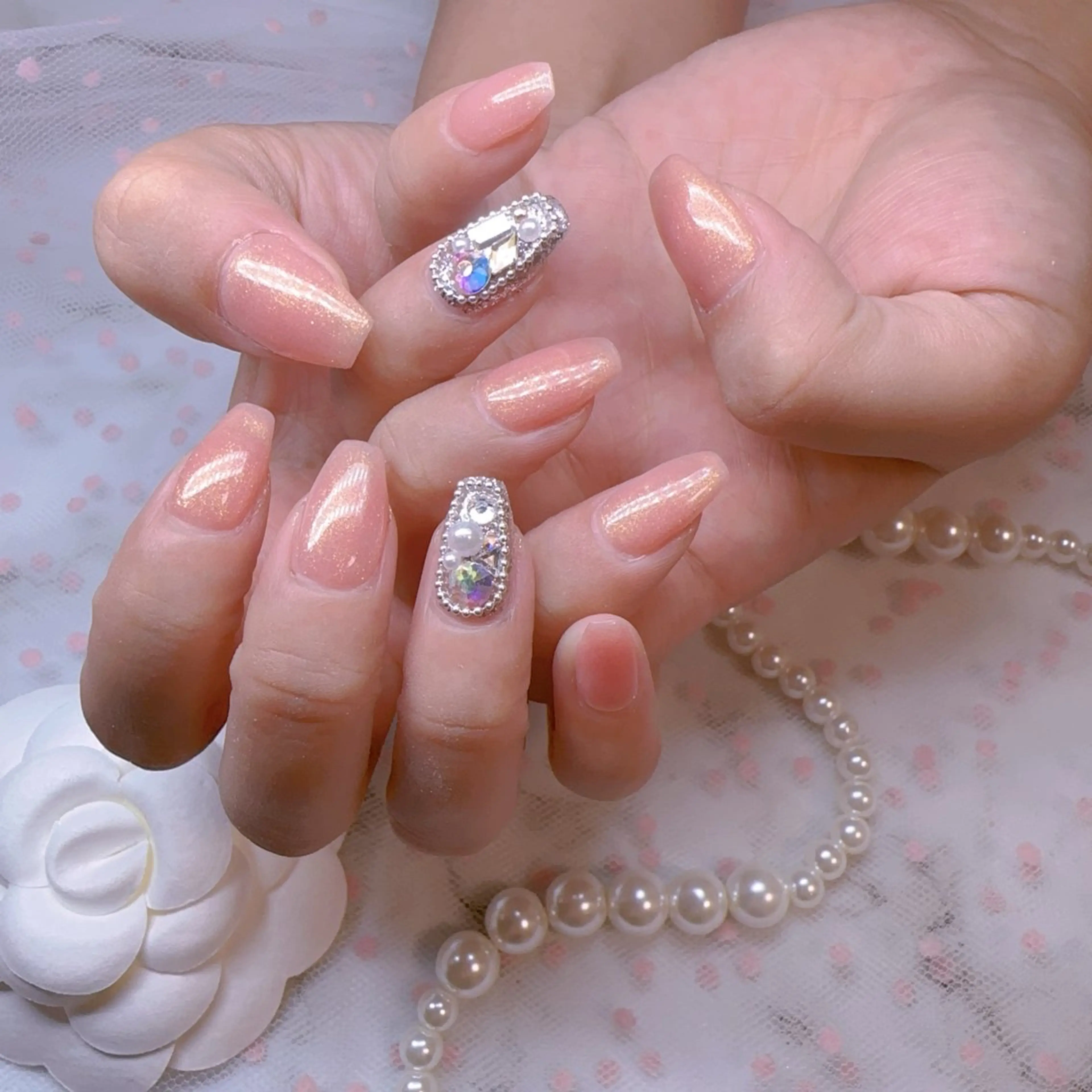 ネイル オーロラネイル フットネイル 韓国ネイル ラメ(グリッター) ラメグラデーション ハンドネイル Belle nail salon 新小岩のネイルデザイン