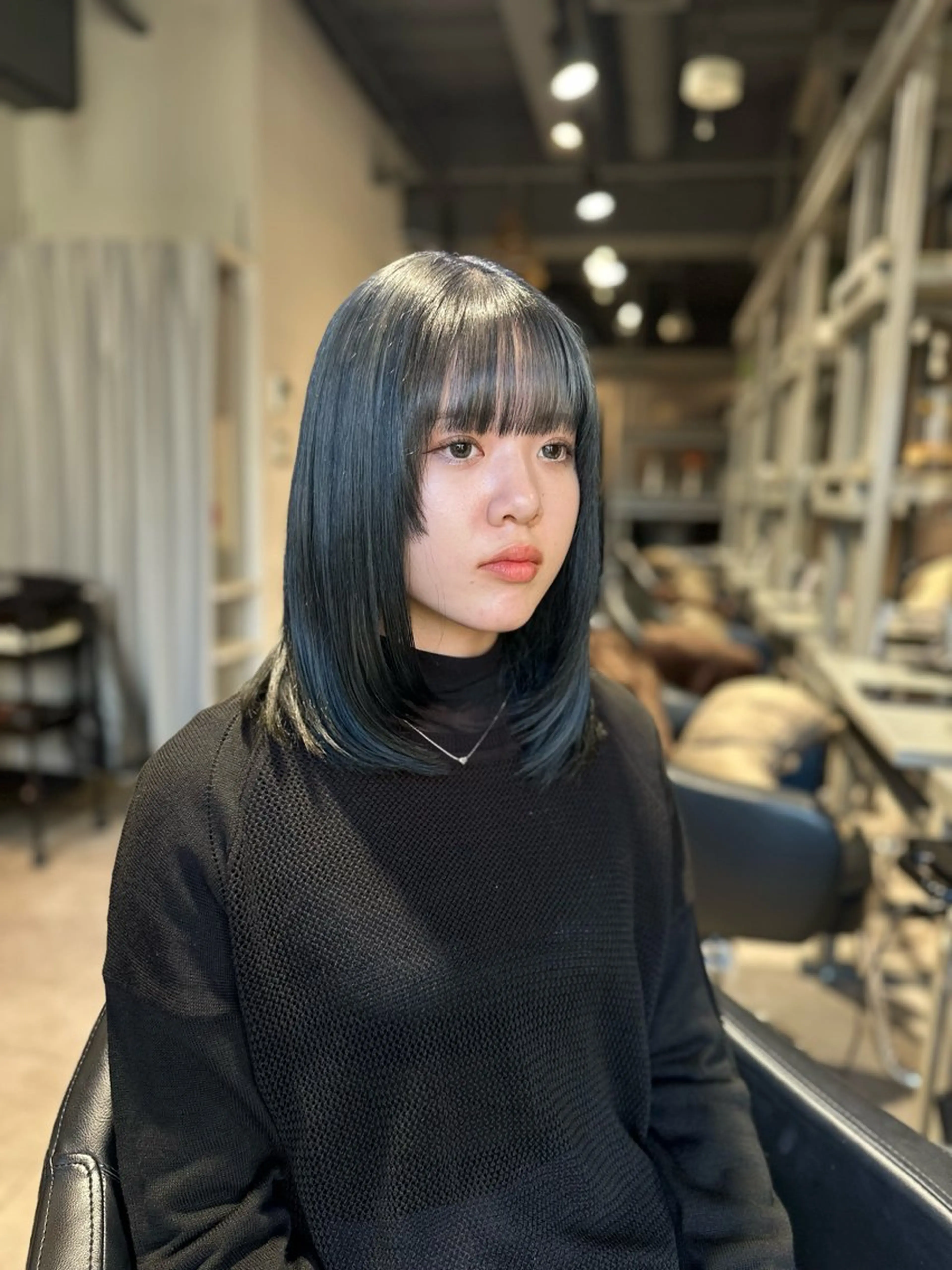 ミディアム 髪質改善 レイヤーカット カット ヘアカラー トリートメント KURO/韓国ヘア /レイヤーカットのヘアスタイル