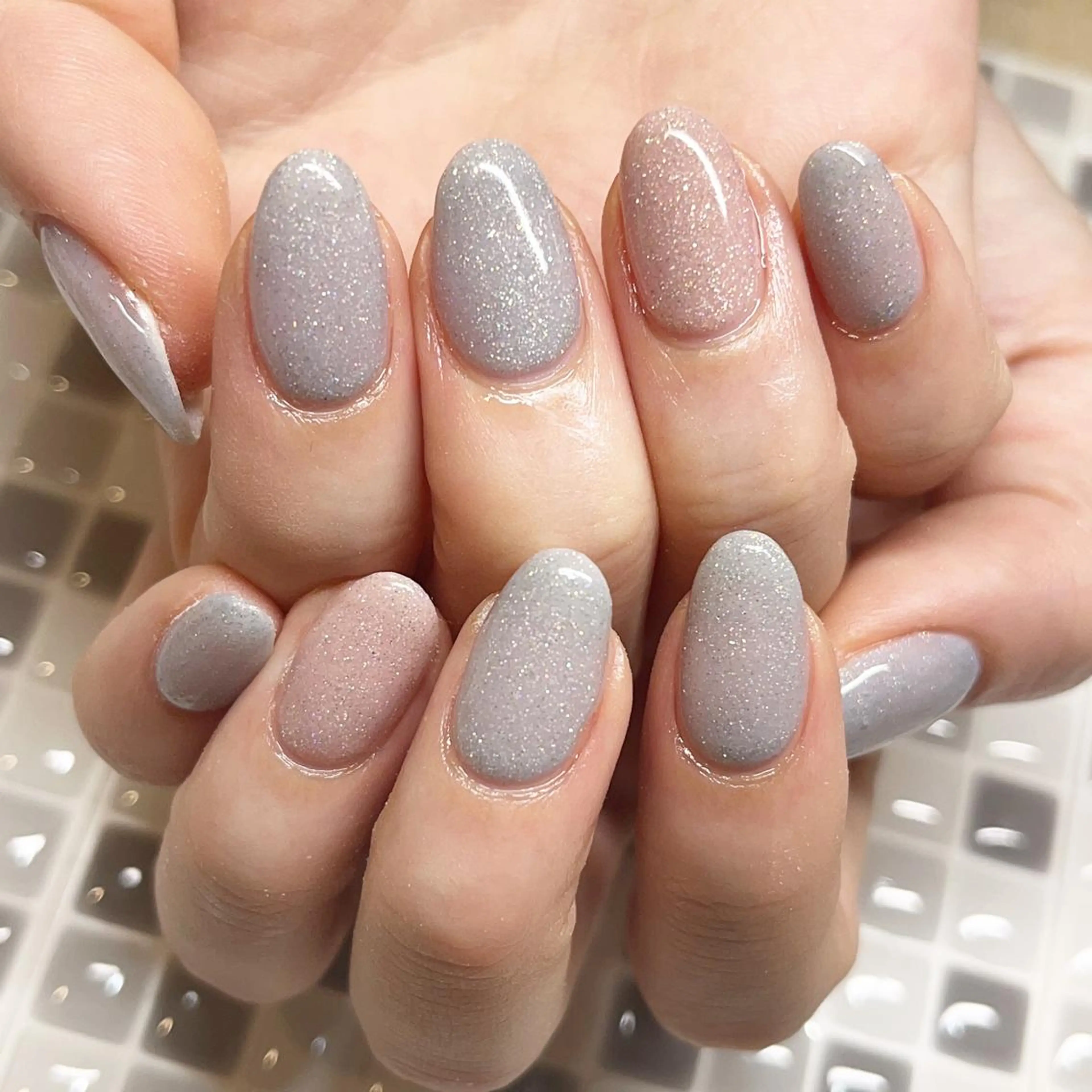 ネイル ラメ(グリッター) ワンカラーネイル ♡Nailist yui♡のネイルデザイン