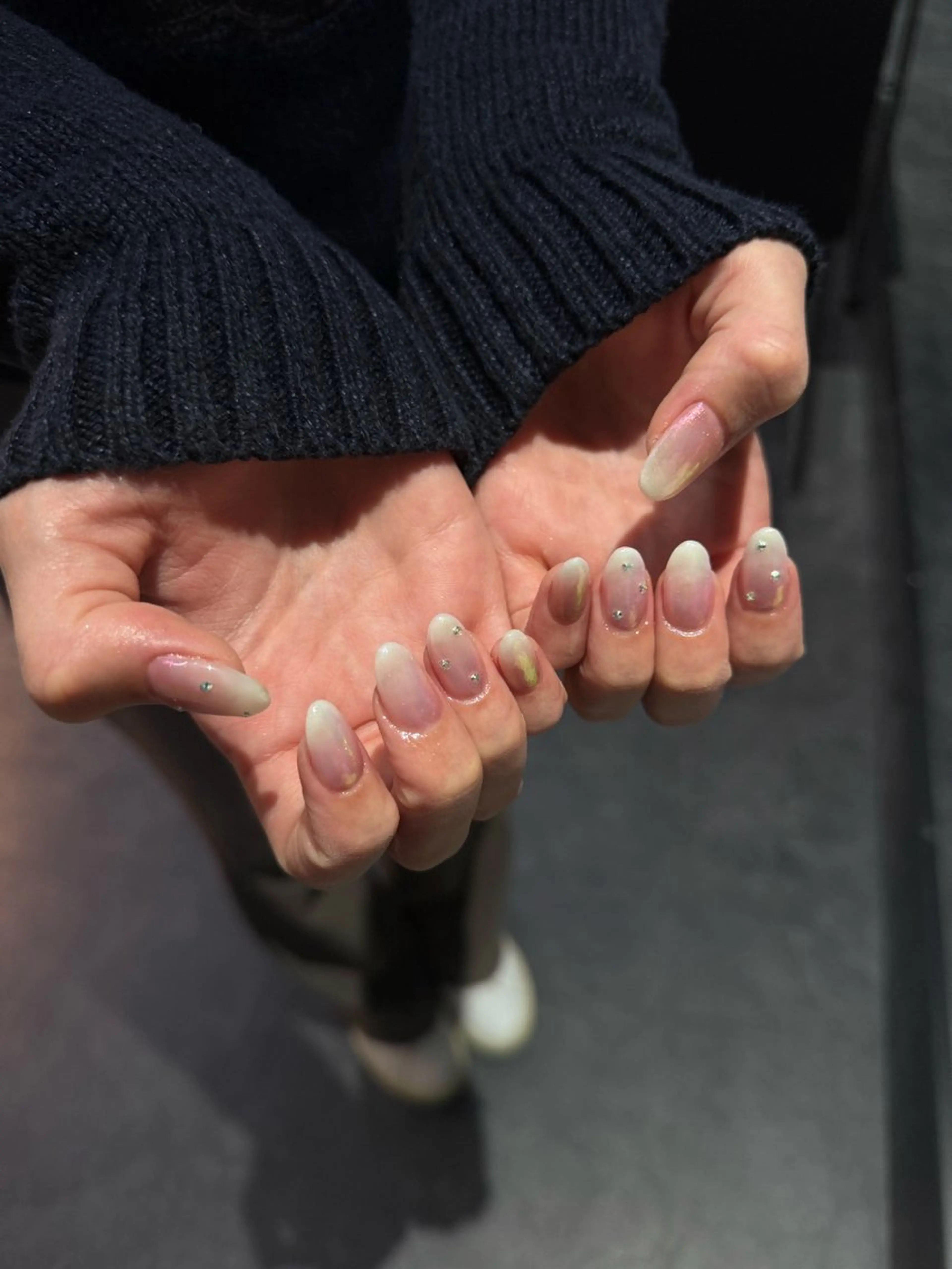 ネイル フレンチネイル マグネットネイル メンズネイル ニュアンスネイル ワンカラーネイル ハンドネイル GRANDE大須 Cecil💜のネイルデザイン