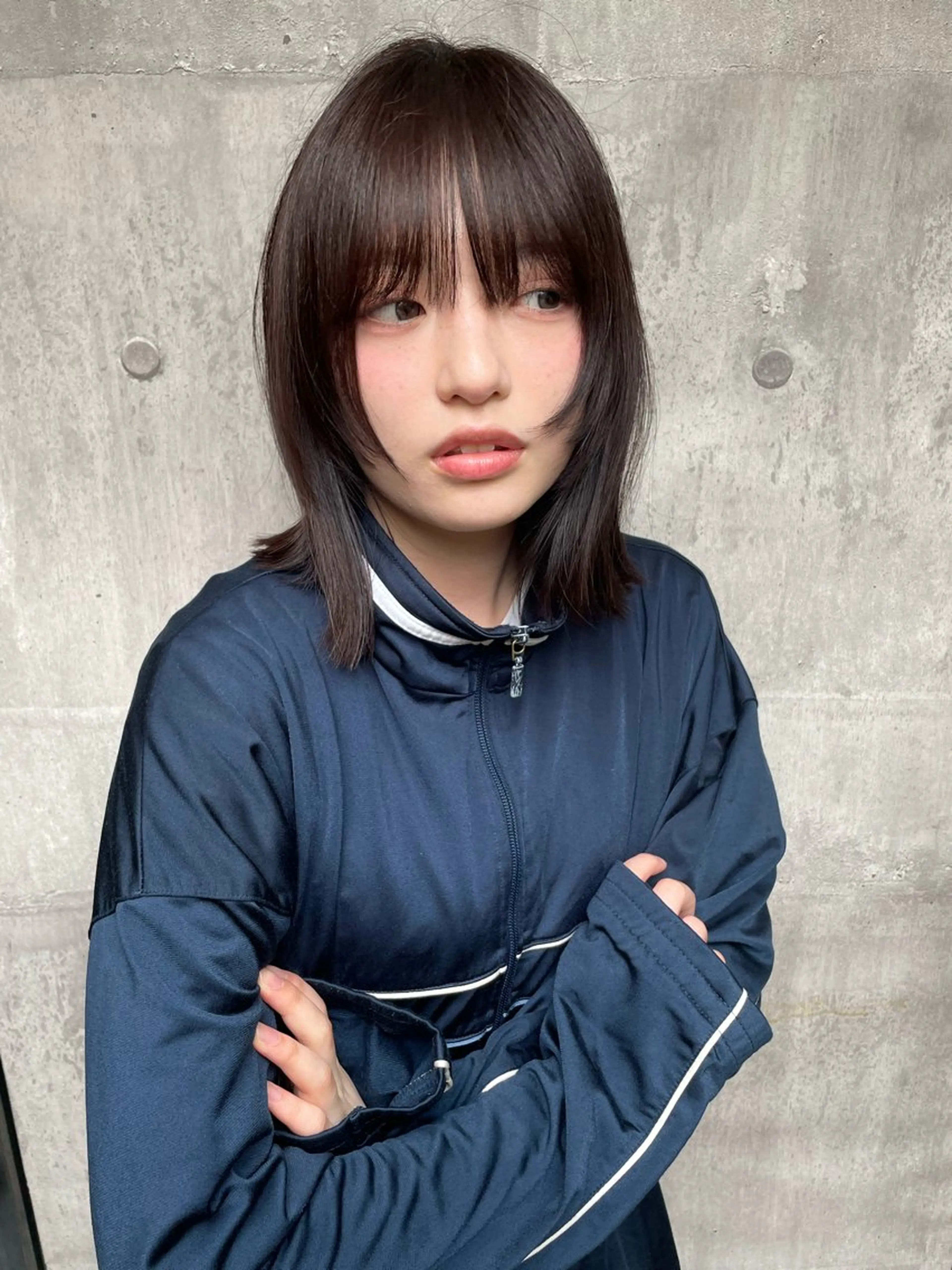 ミディアム ミディアムパーマ ボブ 顔まわりレイヤー 髪質改善 レイヤーカット 【お洒落パーマ】 Elme　肥塚康汰郎のヘアスタイル