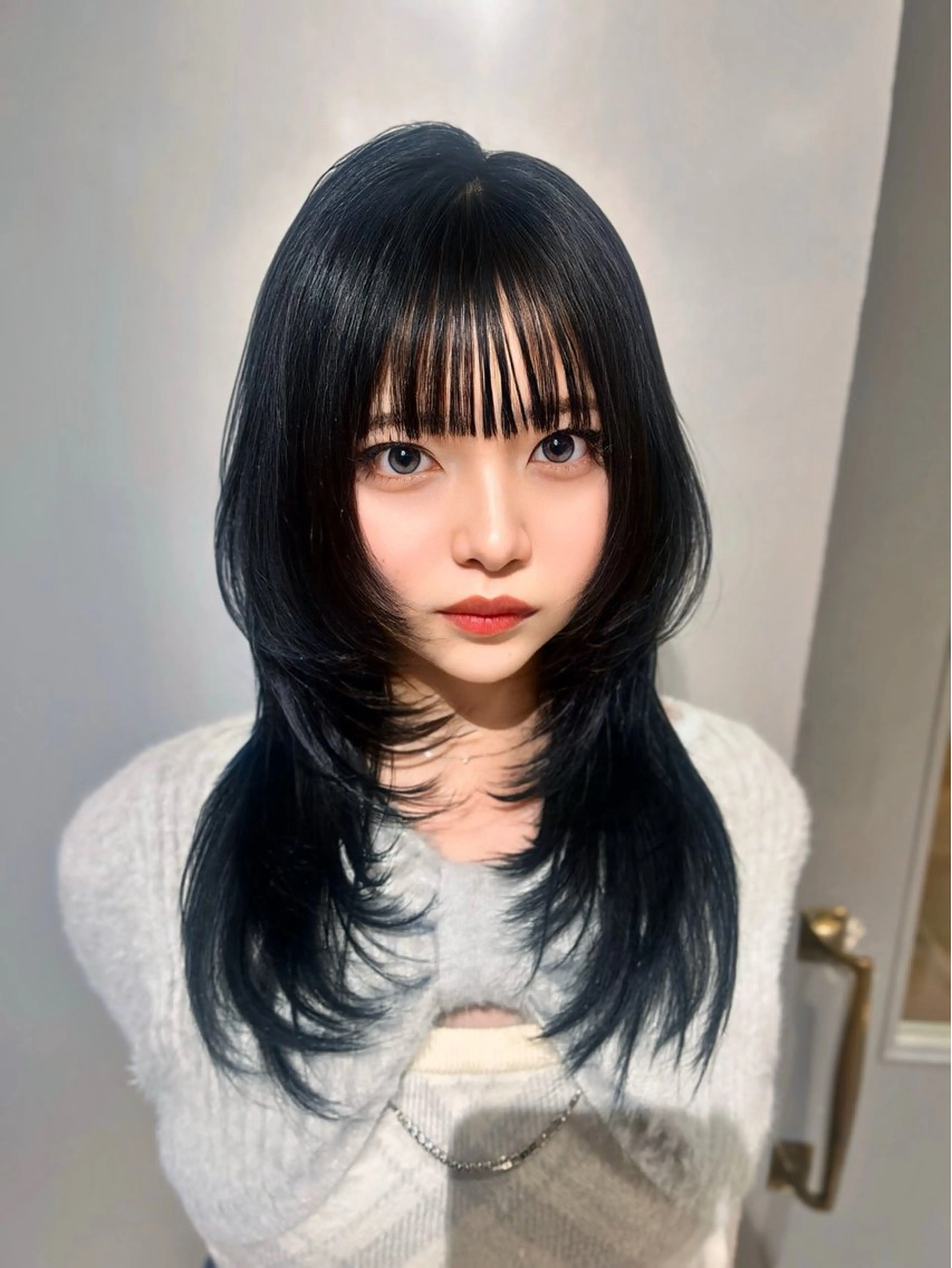 ロング カラー カット ヘアカラー トリートメント 店長✨️韓国ヘア✖️ 髪質改善カラー／純大のヘアスタイル