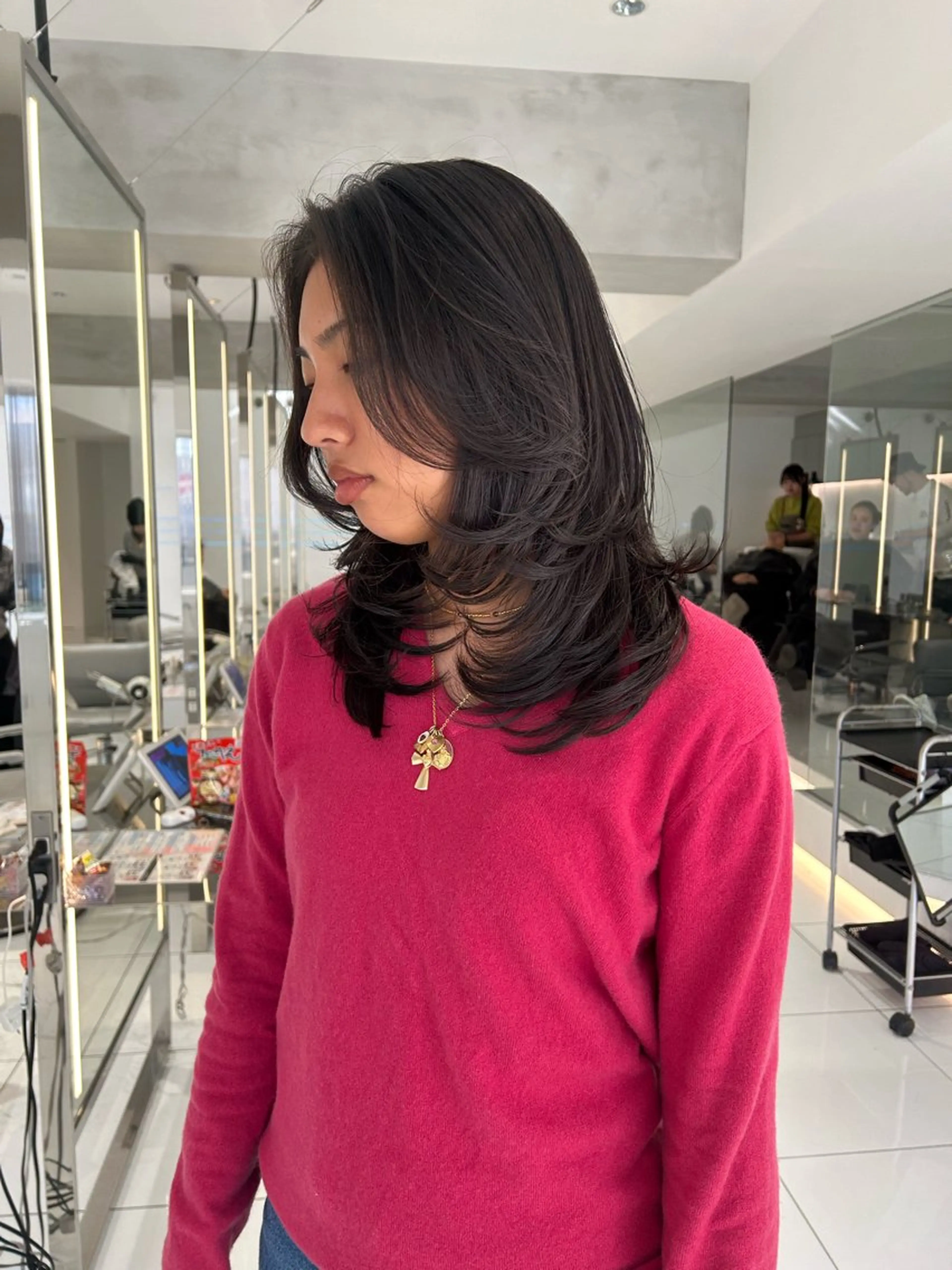 ミディアム カラー レイヤーカット カット ショートカット募集中 /NAGISAのヘアスタイル