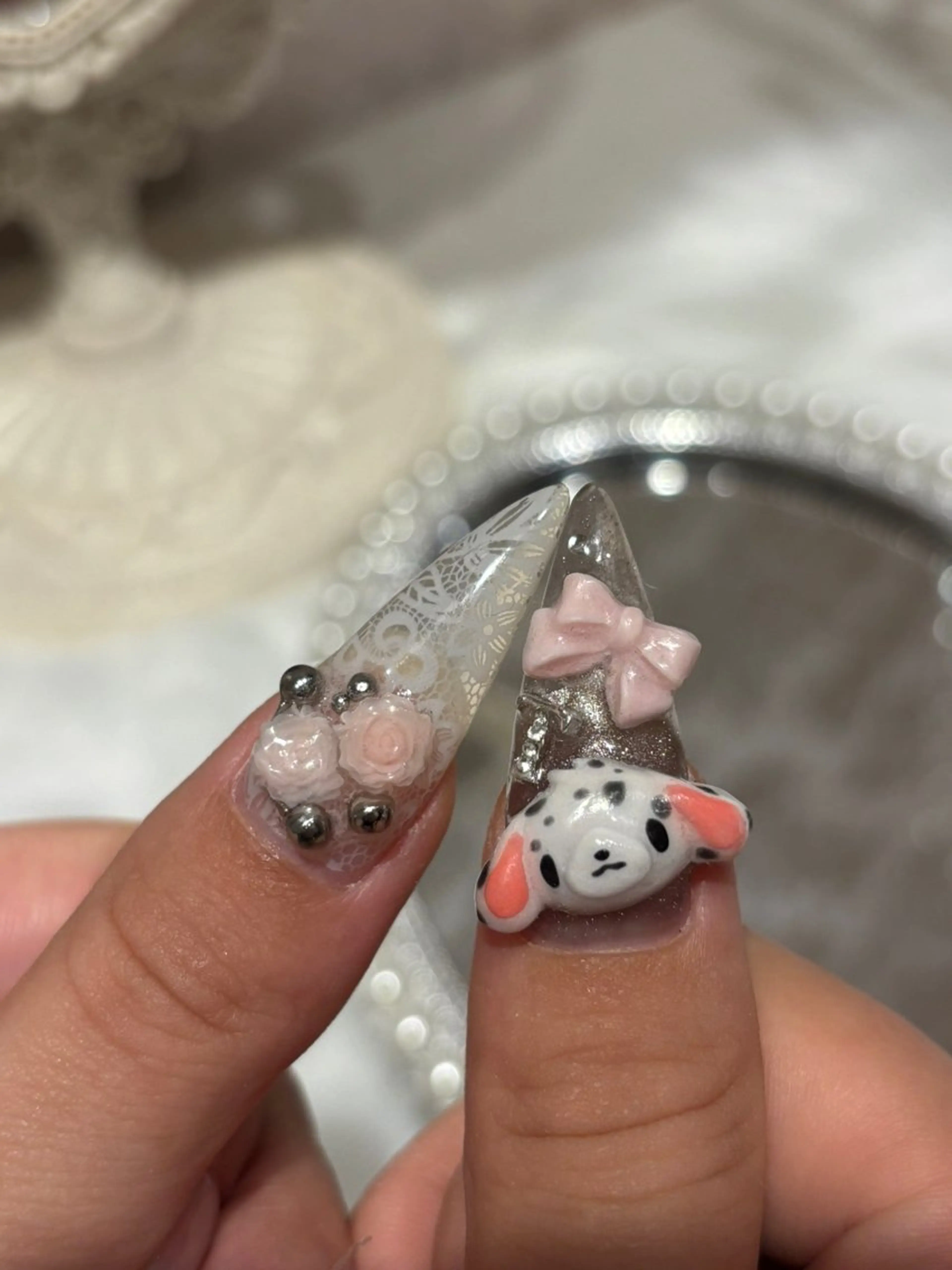 ネイル ハンドネイル 倫実/スカルプ /ガーリー/個性派のネイルデザイン