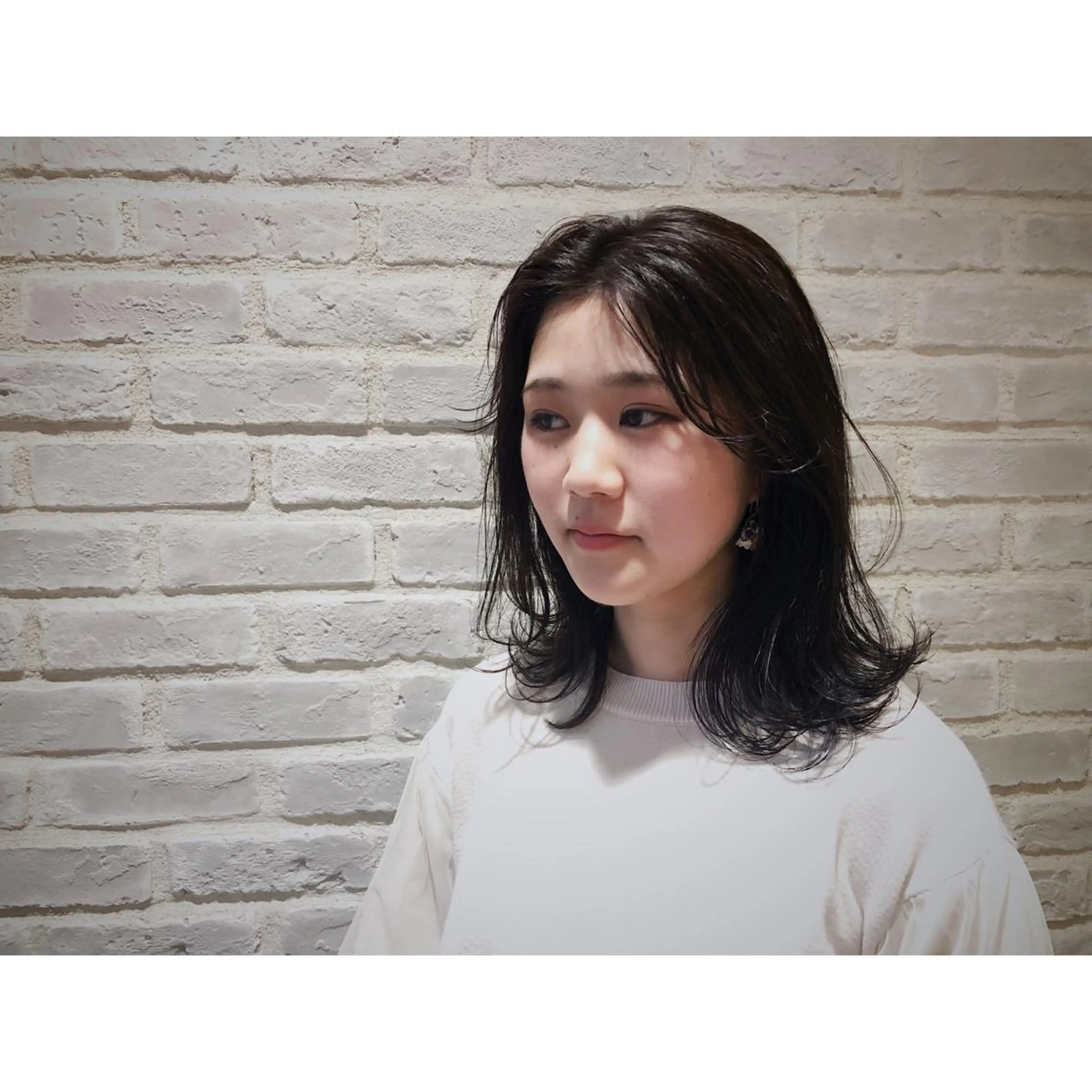 ミディアム カラー パーマ ヘアアレンジ 藤井 菜緒のヘアスタイル