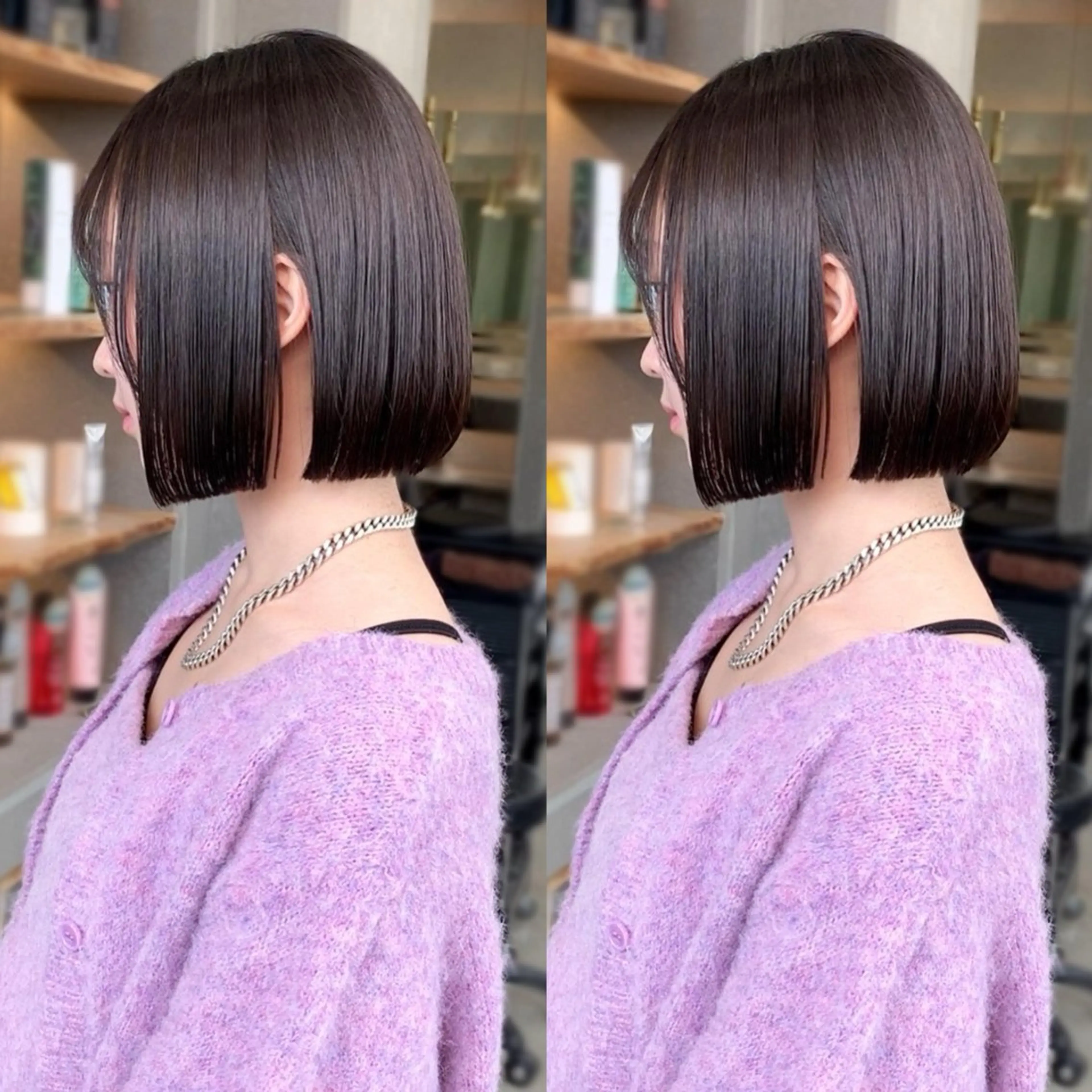 ミディアム カット ヘアセット Hair&Make Allure所属・塩谷康生/髪質改善 /ボブ/縮毛矯正のヘアスタイル