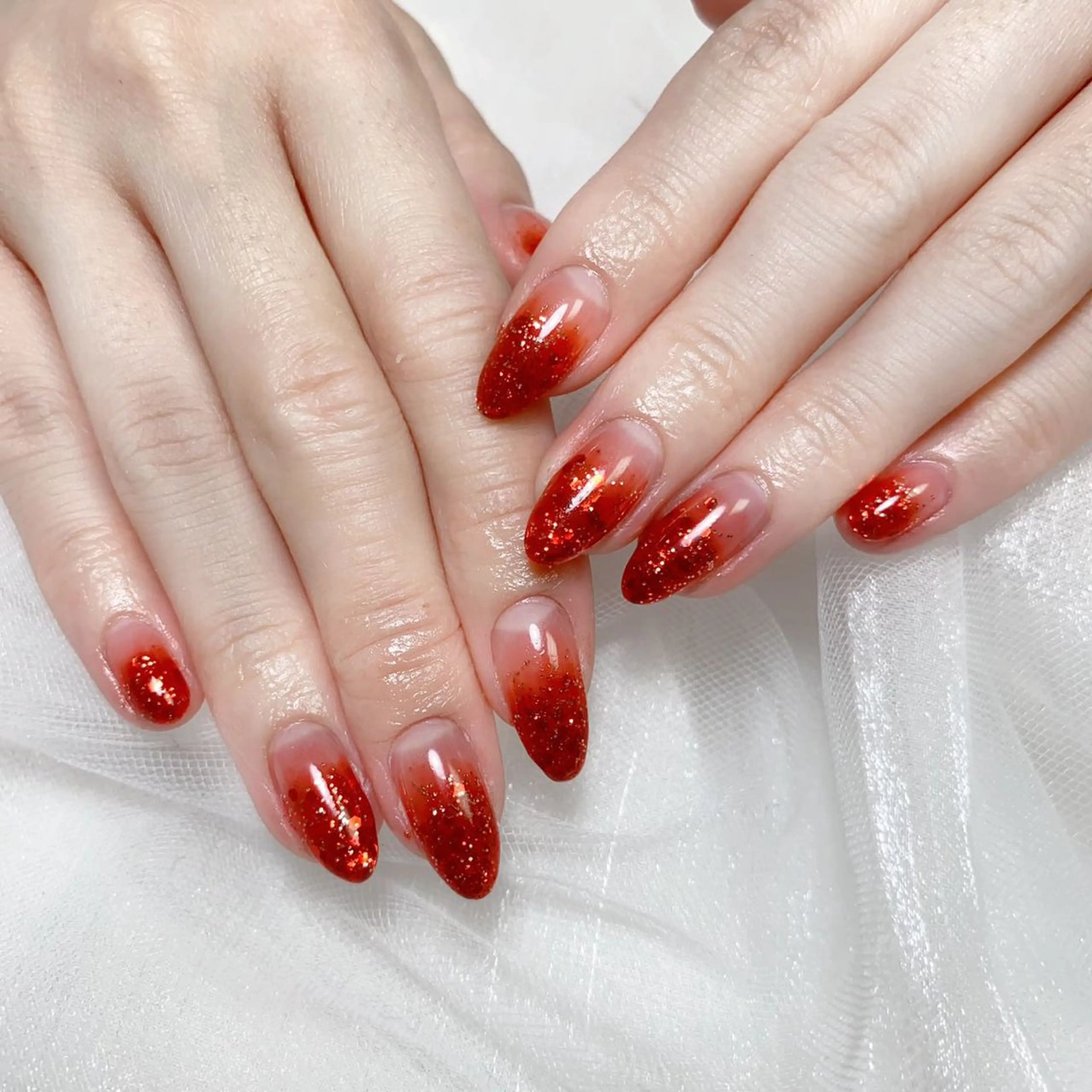 ネイル キラキラネイル 韓国ネイル マグネットネイル ピンク 春ネイル ハンドネイル Nail salon 木にいるのネイルデザイン