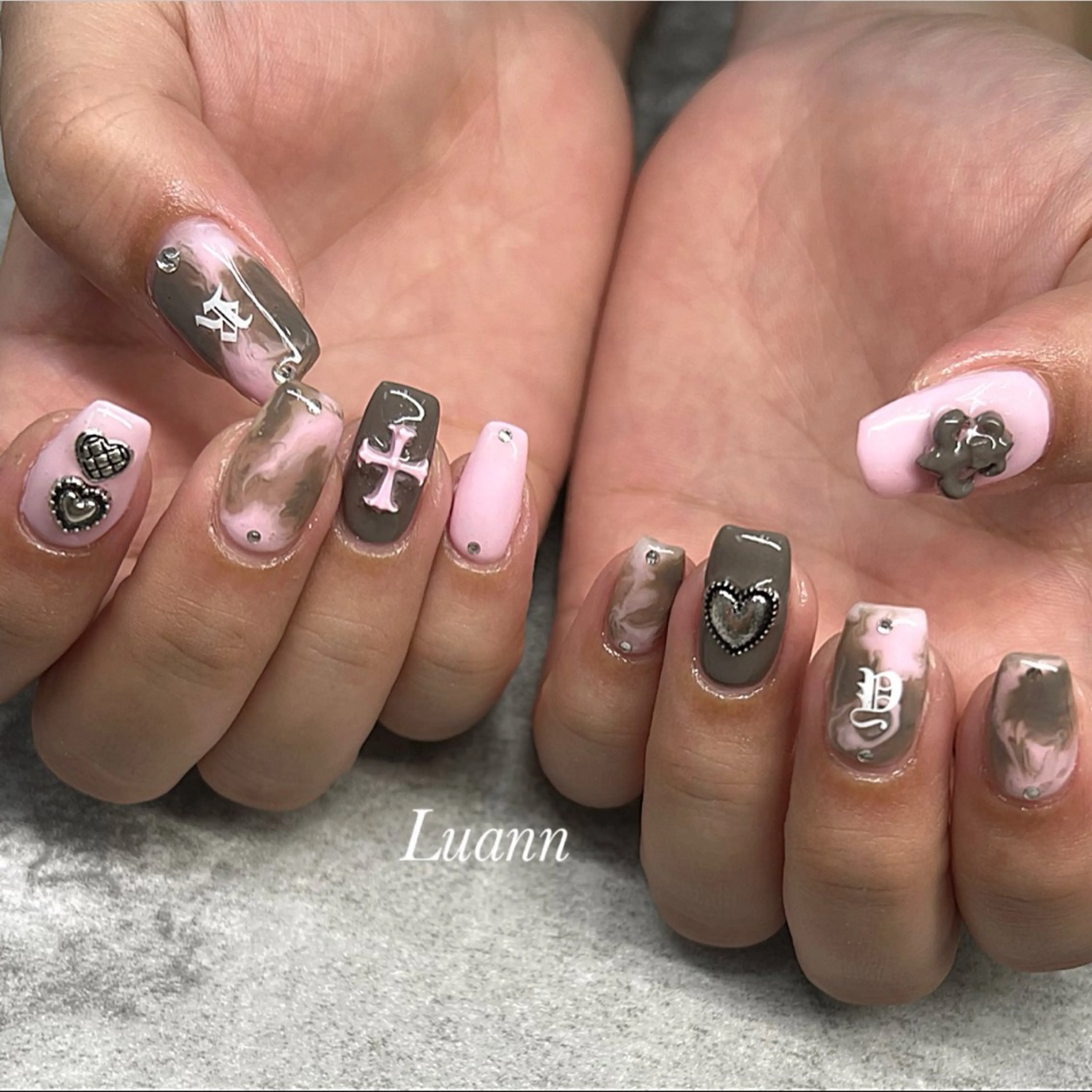 ネイル 韓国ネイル ニュアンスネイル ピンク ハンドネイル Luann nail所属・Luann nail Sakiのネイルデザイン