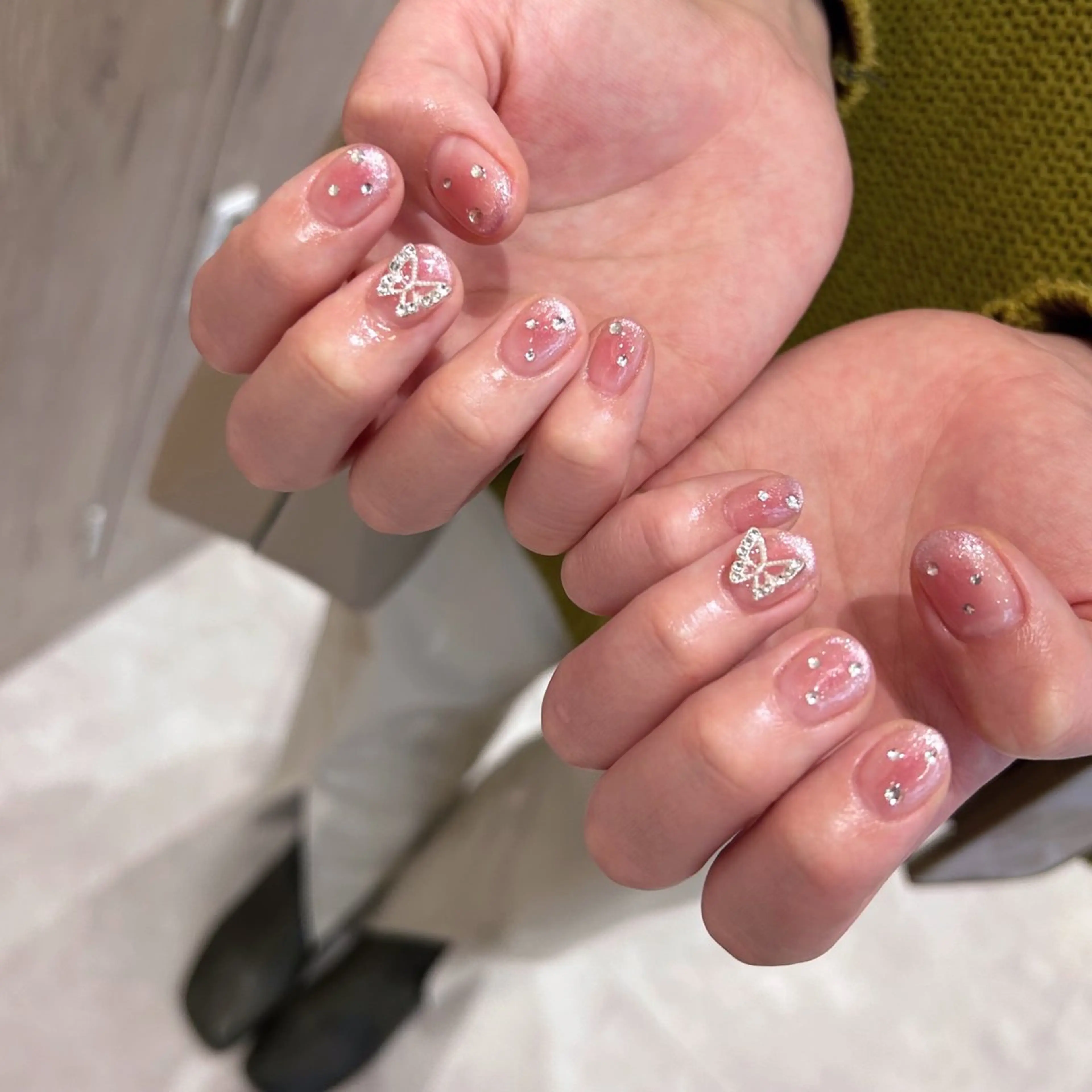 ネイル チークネイル ショートネイル EMANON心斎橋店所属・大阪心斎橋ネイル/ hinataのネイルデザイン