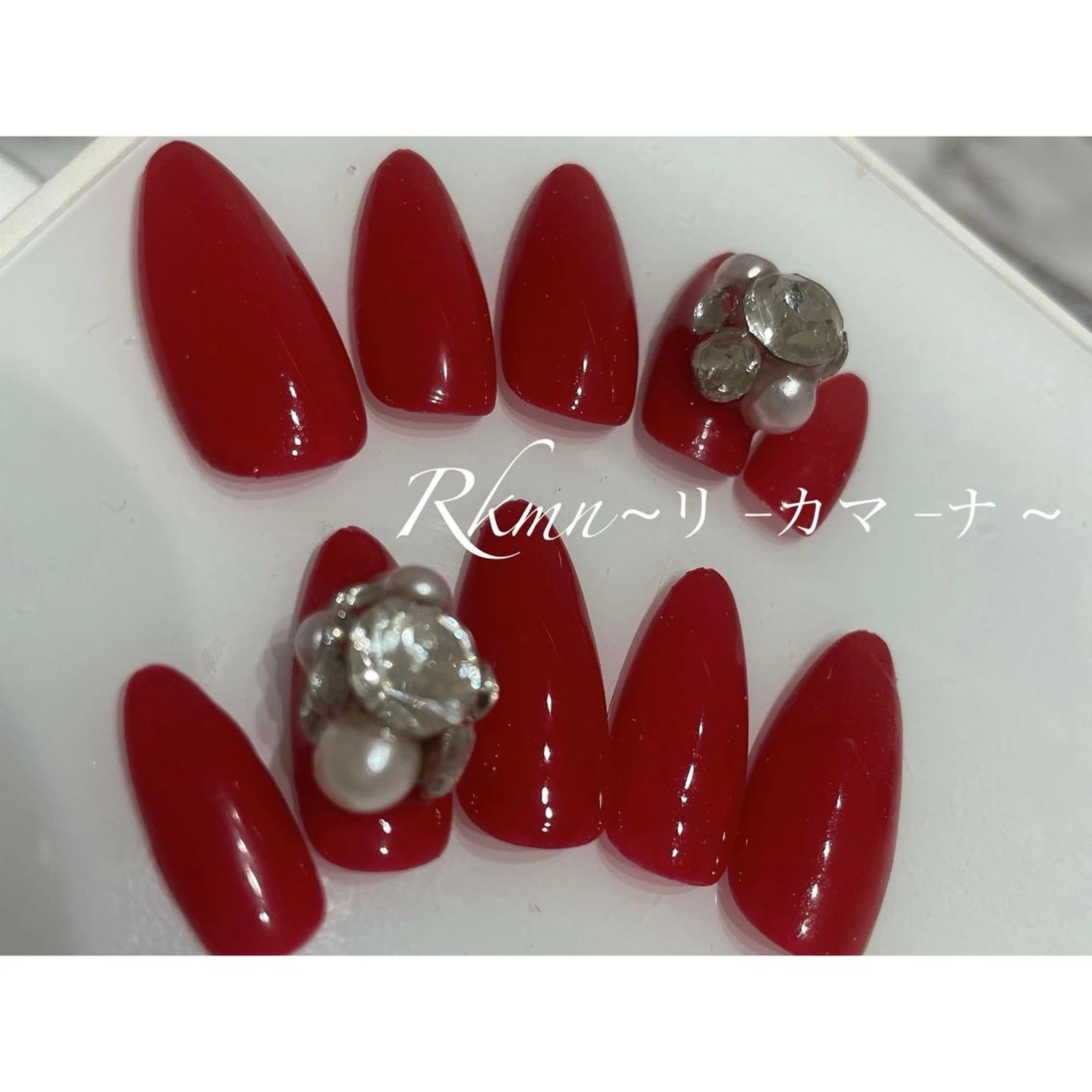 ネイル アートネイル ボルドー 春ネイル ハンドネイル フットネイル ハンドケア Rkmn ~リ-カマ-ナ~のネイルデザイン