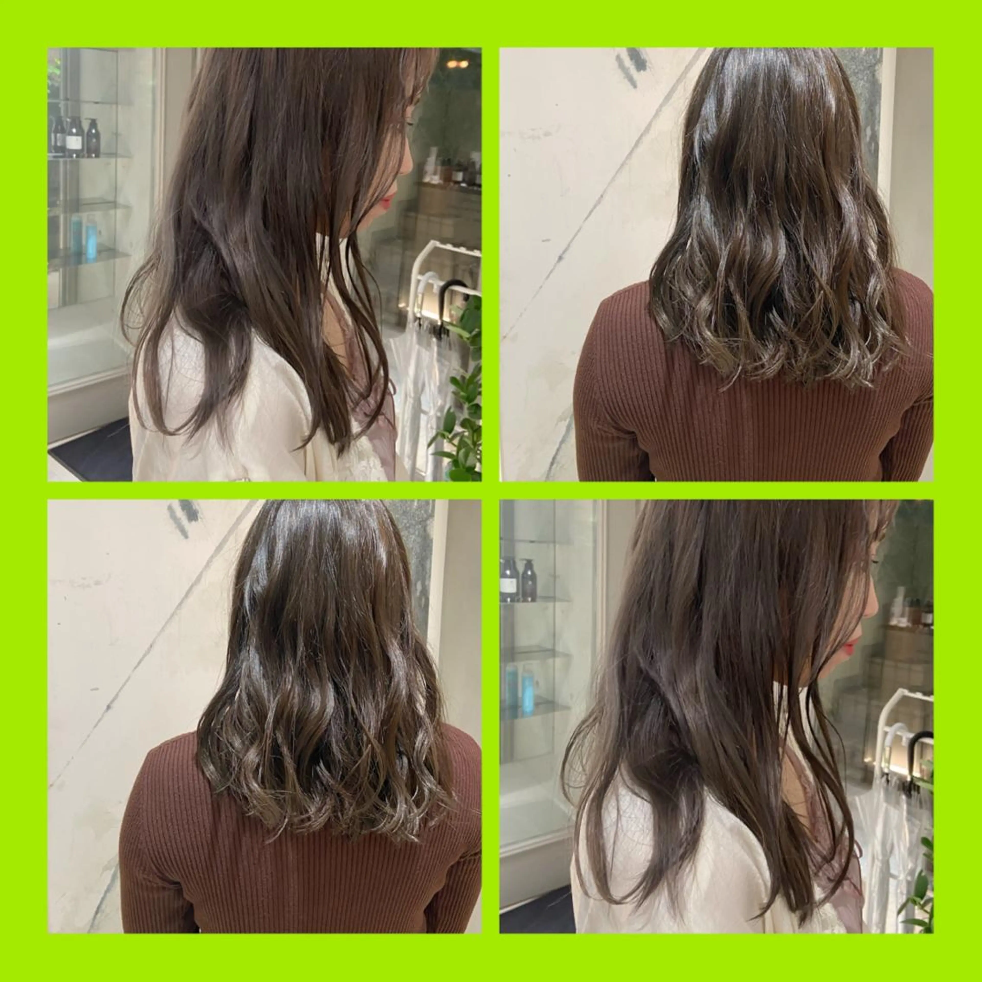 セミロング ヘアカラー トリートメント ヘッドスパ ヘアセット カジュアルを女っぽく 𝗮𝘆𝗮𝗰𝗼のヘアスタイル