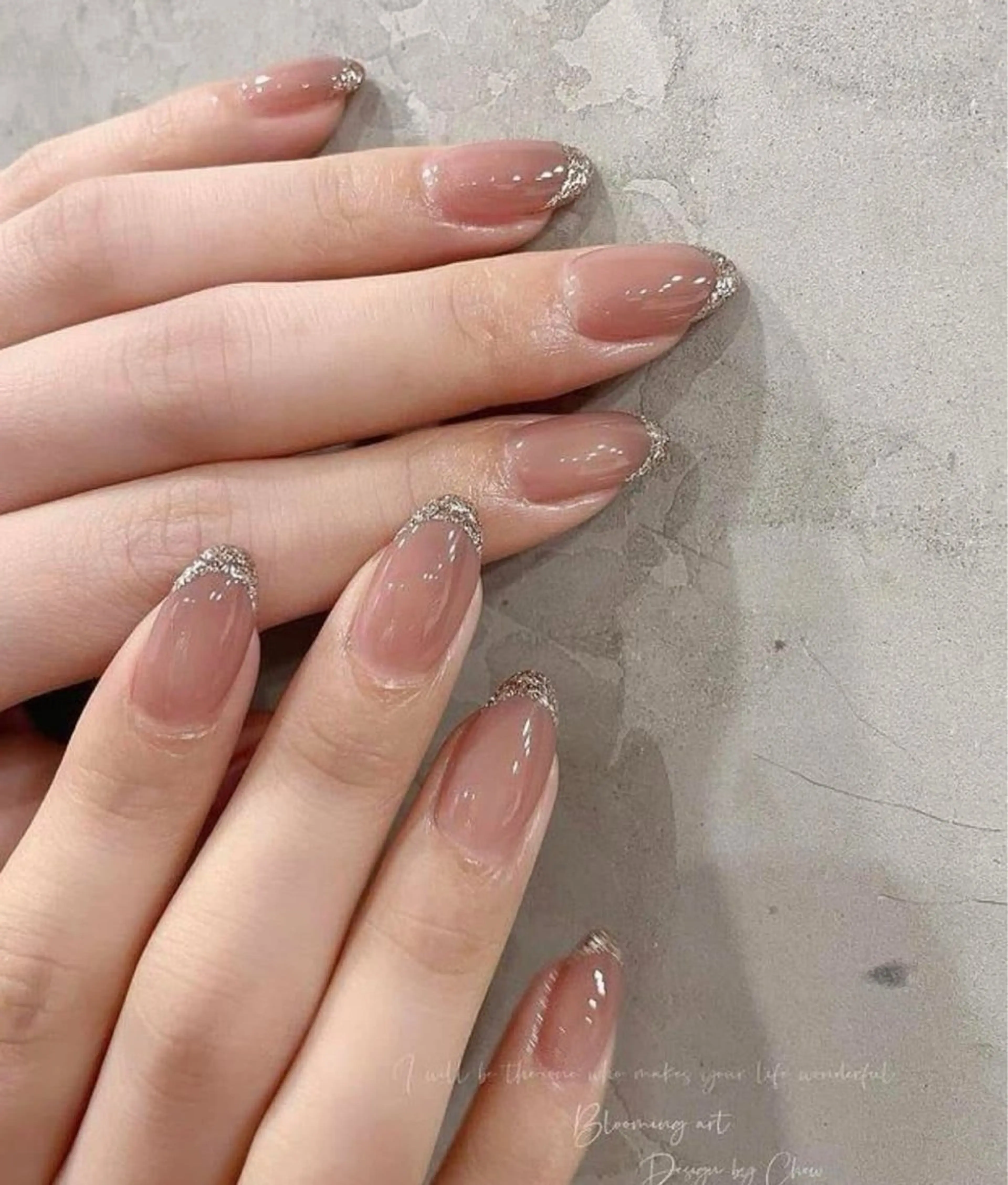 ネイル グラデーション キラキラネイル ピンク RUBY Nail 日暮里店のネイルデザイン