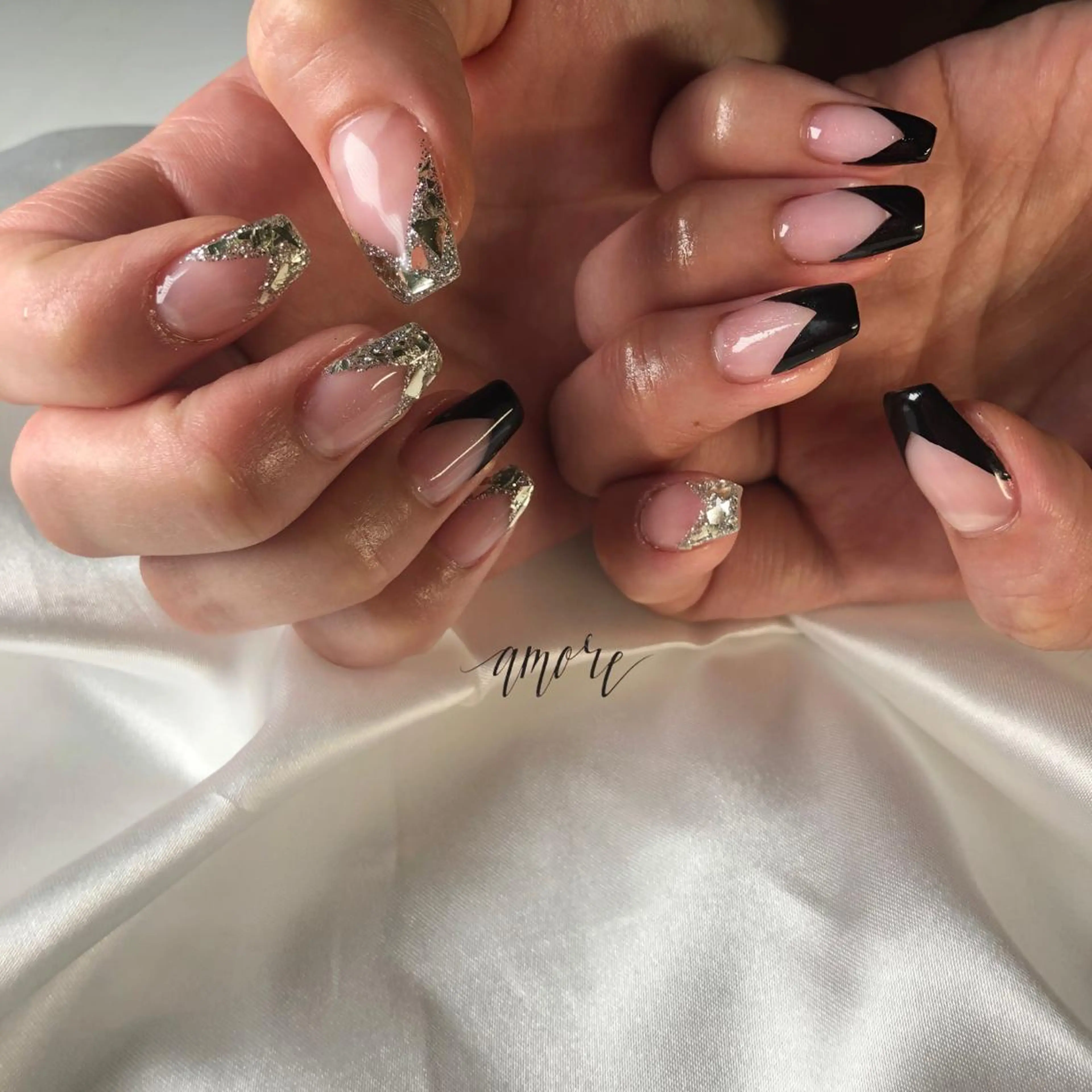 ネイル フレンチネイル ジェルネイル 氷ネイル・うるうるネイル マグネットネイル ミラーネイル You kyehwaのネイルデザイン