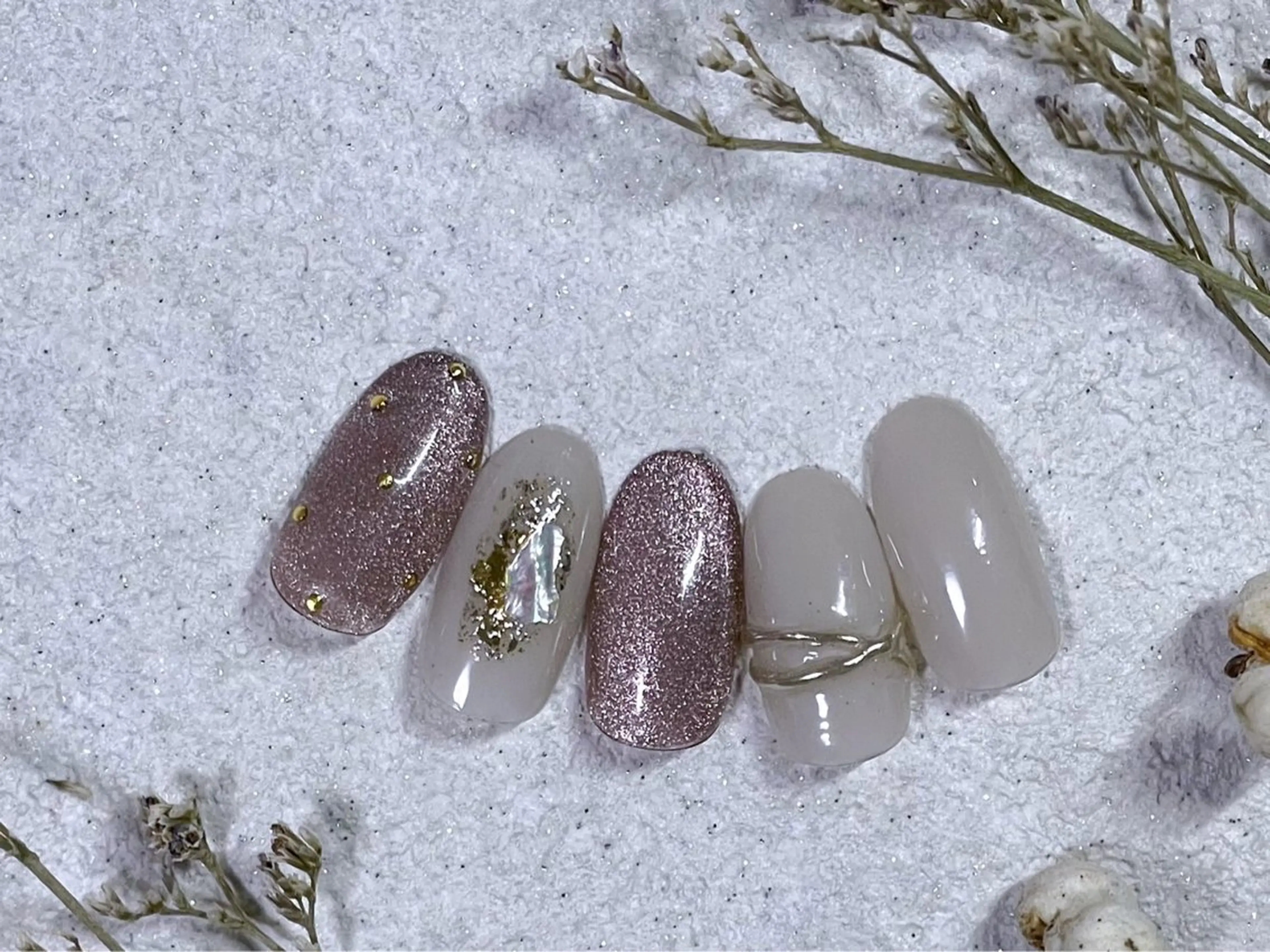 ネイル オーロラネイル フットネイル フレンチネイル ジェルネイル 韓国ネイル ハンドネイル kiki nail 二子玉川のネイルデザイン