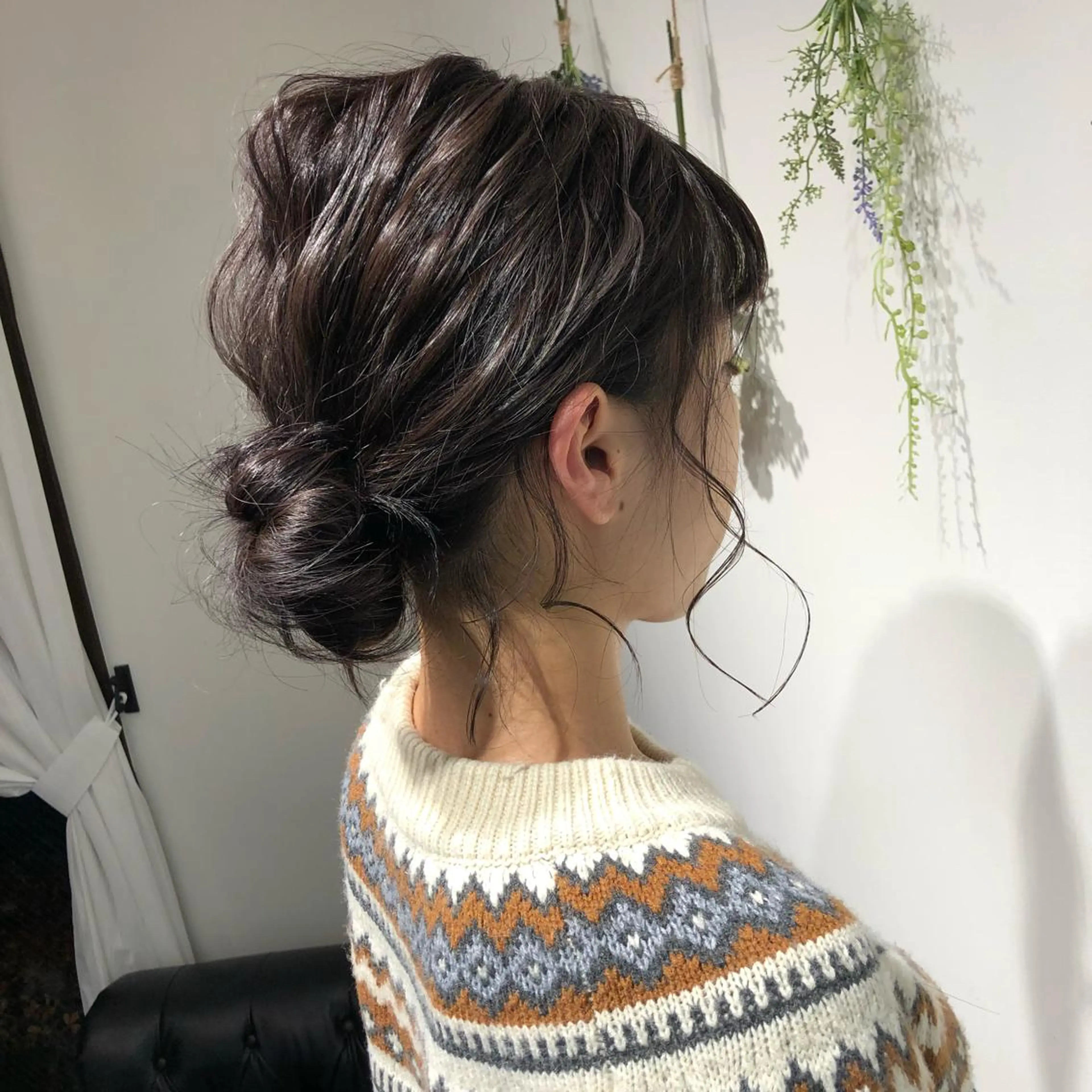 ミディアム カラー ヘアアレンジ ブリーチ ブリーチなしカラー パープルカラー 韓国風ヘア♡ runaのヘアスタイル