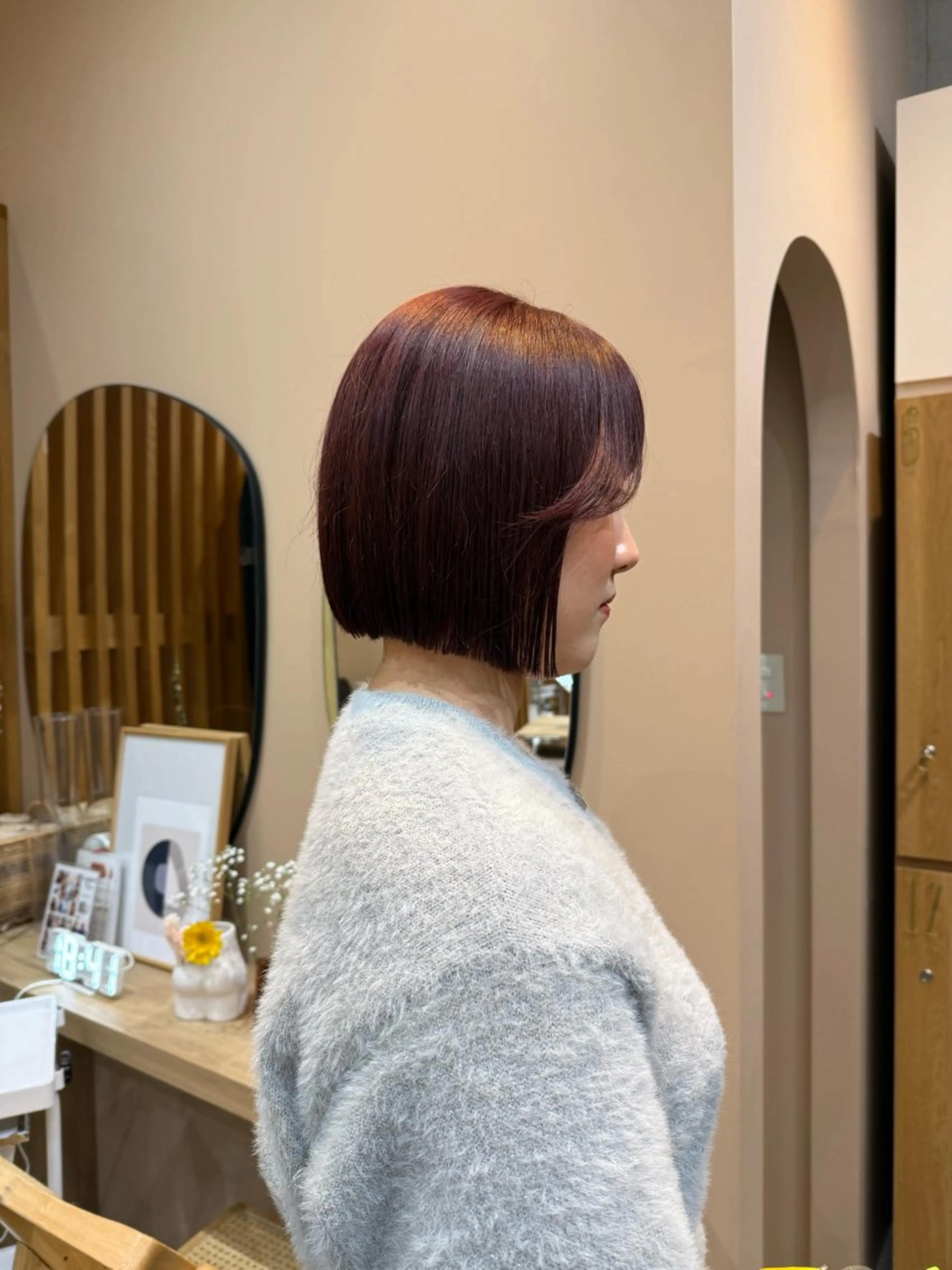 ショート カラー ブリーチ ダブルカラー ブリーチなしカラー ボブ カット ヘアカラー トリートメント ❤️アヤカ Wカラー ボブ レイヤー❤️のヘアスタイル