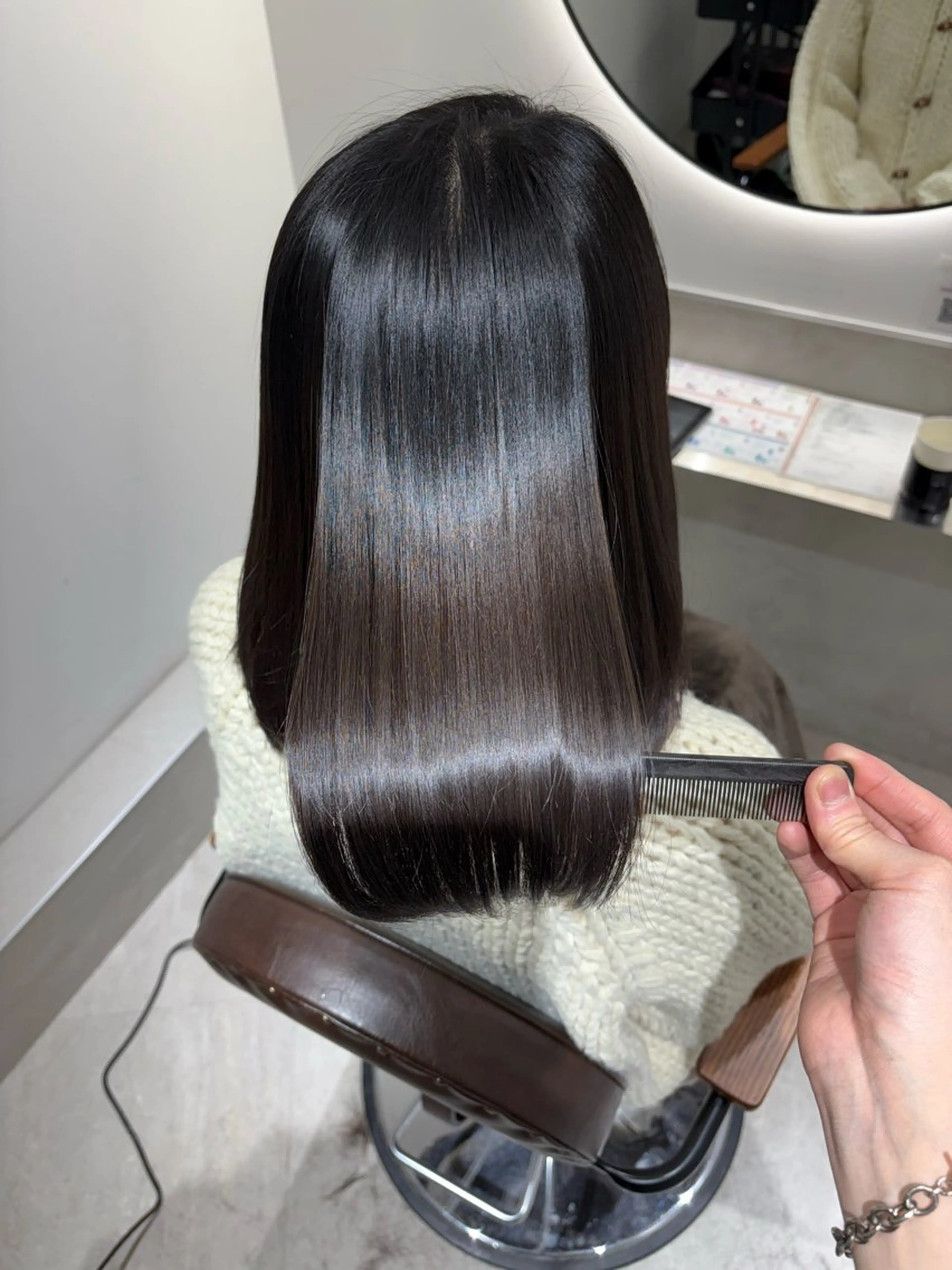 ミディアム 縮毛矯正 トリートメント 銀座No.1髪質改善 縮毛矯正/本木のヘアスタイル
