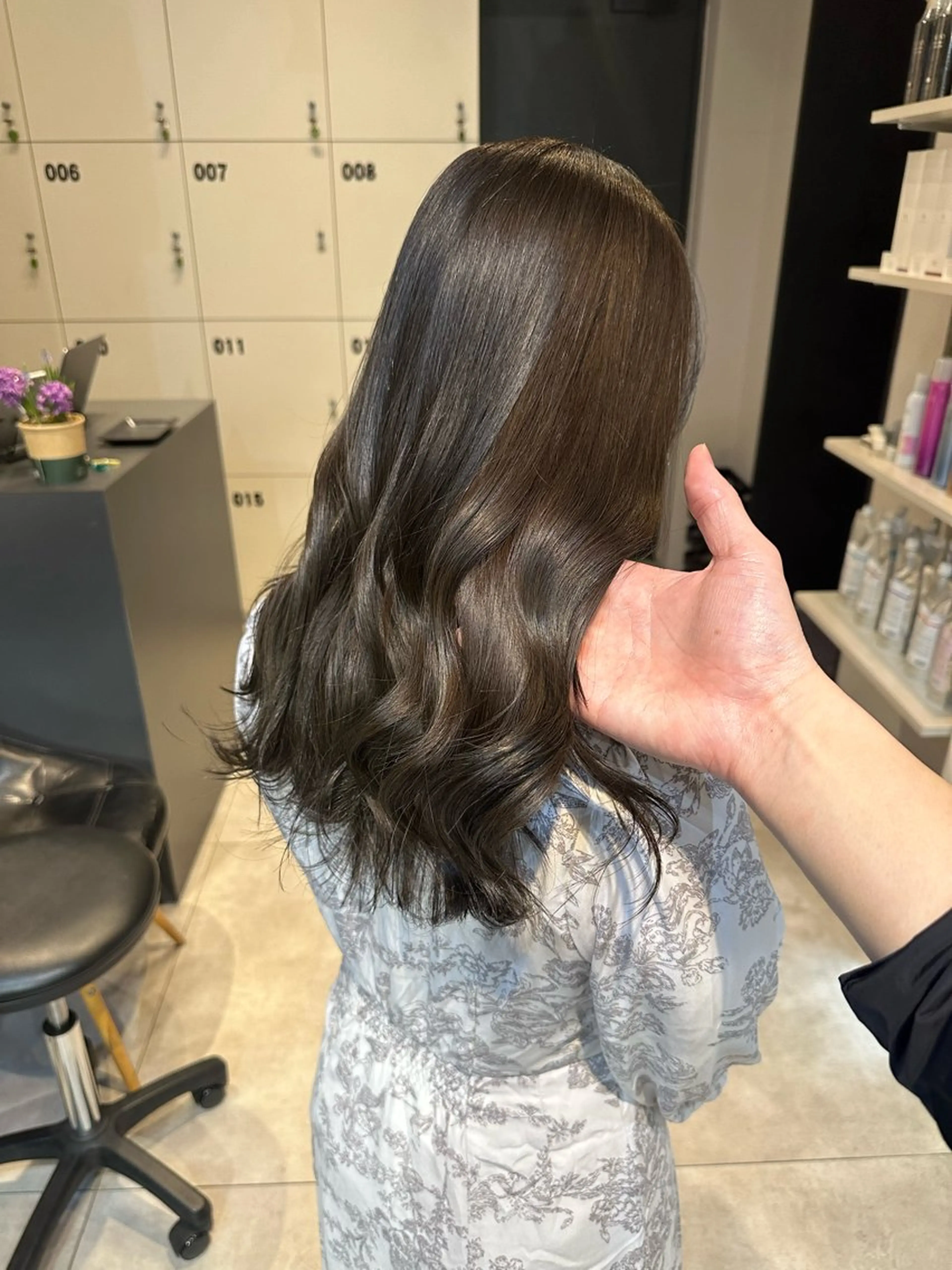 セミロング カラー グレージュ 髪質改善 KURO/韓国ヘア /レイヤーカットのヘアスタイル