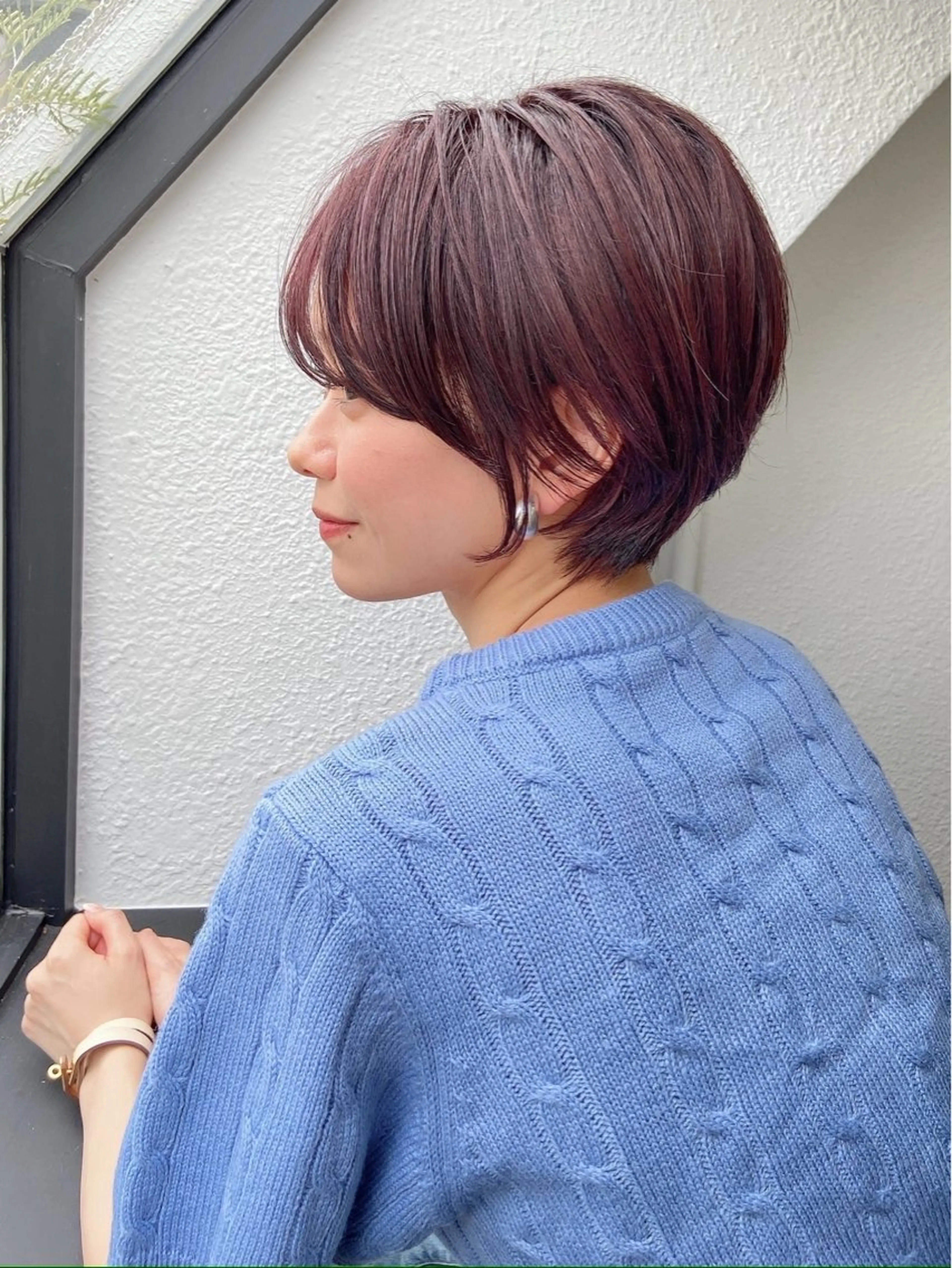 ショート カラー うる艶カラー× ハイトーン/miuのヘアスタイル