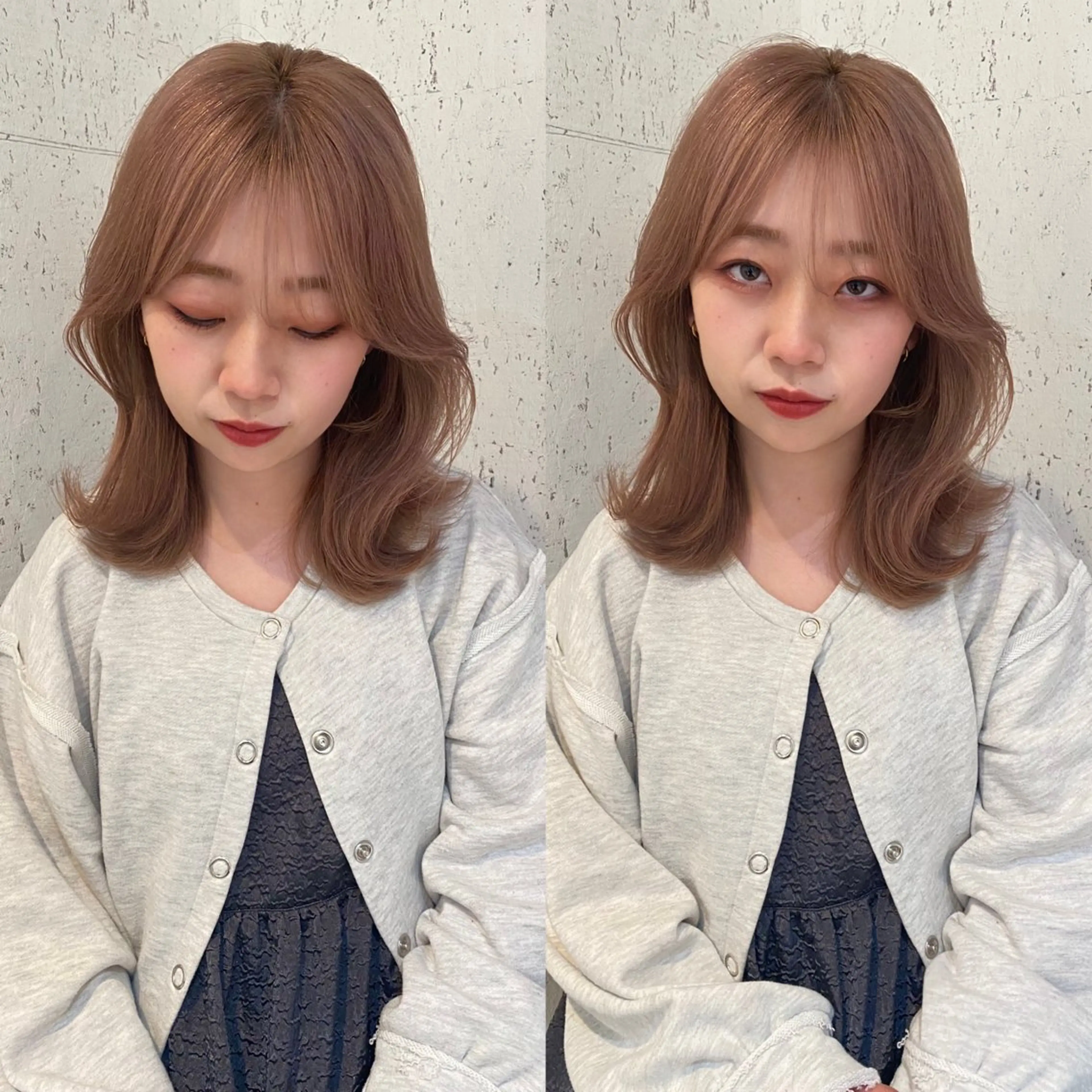 ミディアム カラー ヘアカラー トリートメント mai / linoah˚✧のヘアスタイル